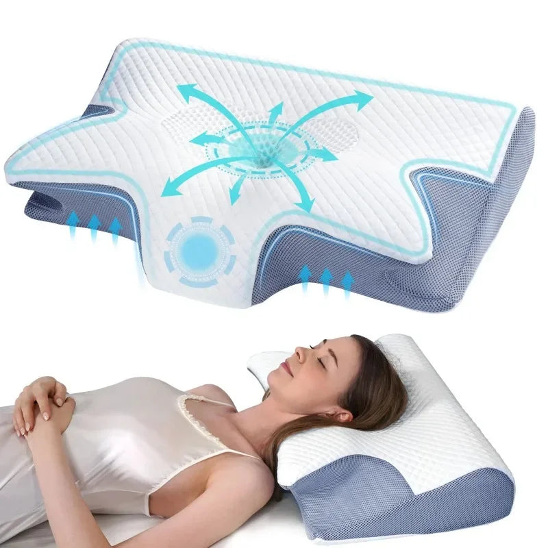 Ergonomisches Nackenstützkissen Memory Foam Schmetterlingsform