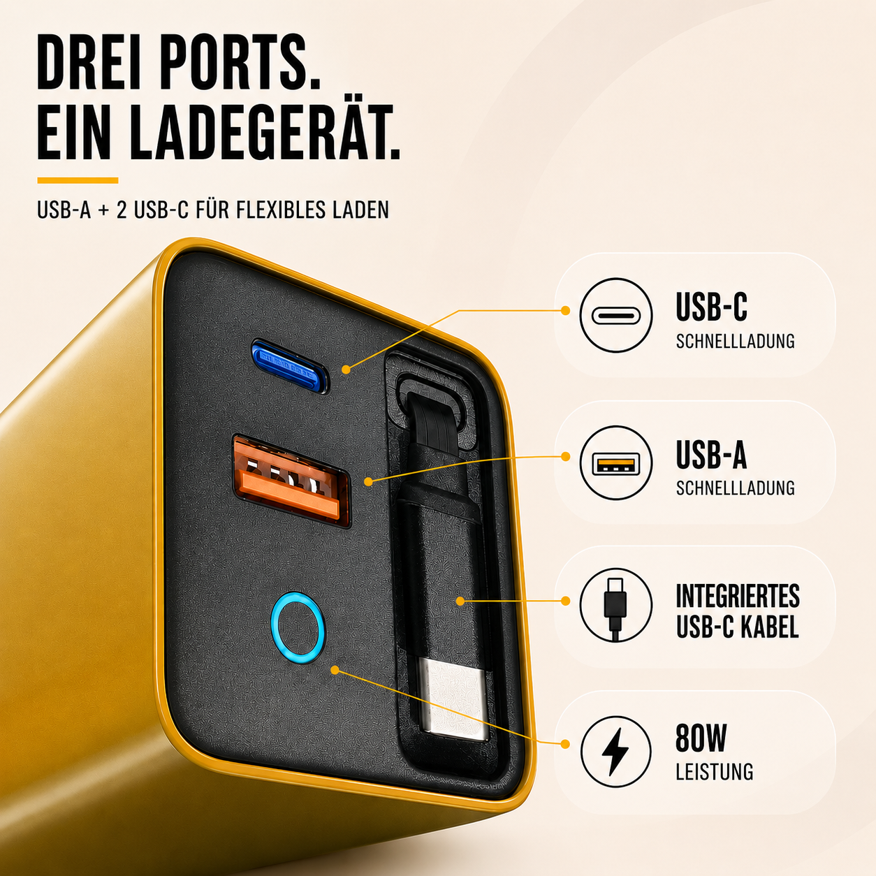 Nordspur | Chargenix GaN Schnellladegerät mit USB-C
