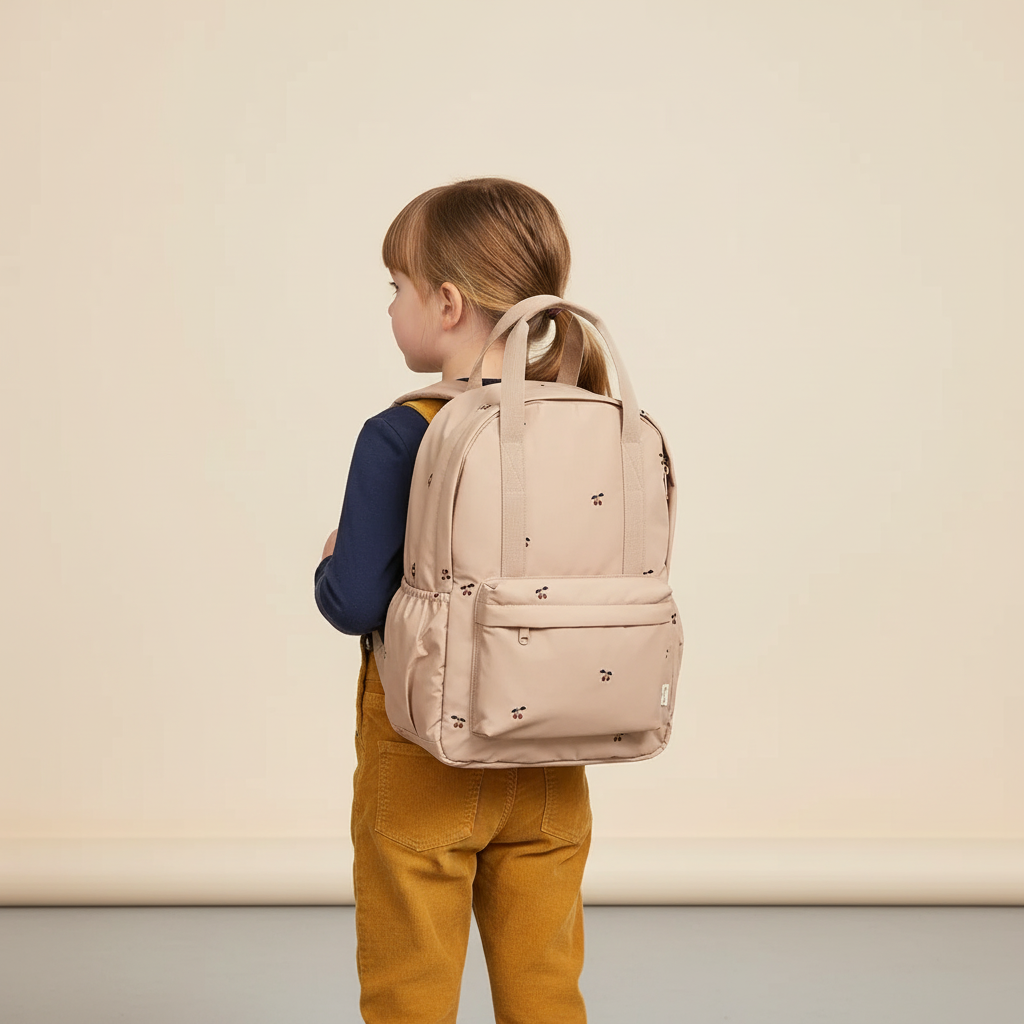Gesteppter Kinderrucksack Baumwolle mit verstellbaren Schultergurten