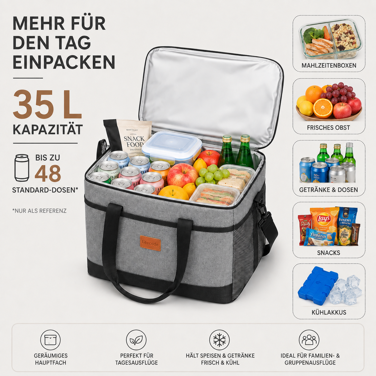 Nordspur | Chillaraft Große Faltbare Kühltasche