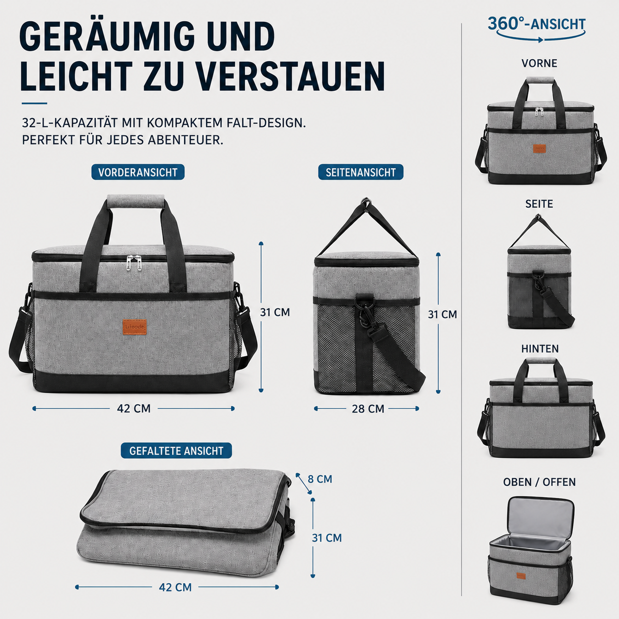 Nordspur | Chillaraft Große Faltbare Kühltasche