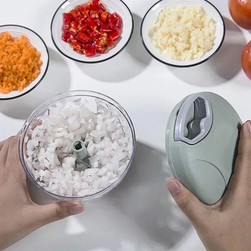 Manuelle Zerkleinerungsmaschine Knoblauch Gemüse ergonomisch kompakt