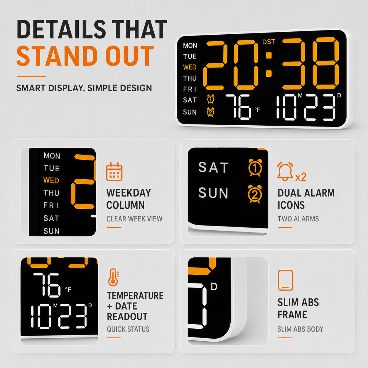 Nordspur | ChronoVista Intelligente digitale Wanduhr