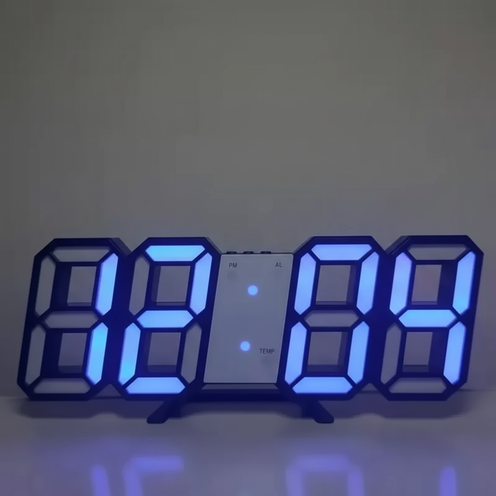 Moderne LED-Digitalwandhuhr mit großem Display Zeit Datum Temperatur