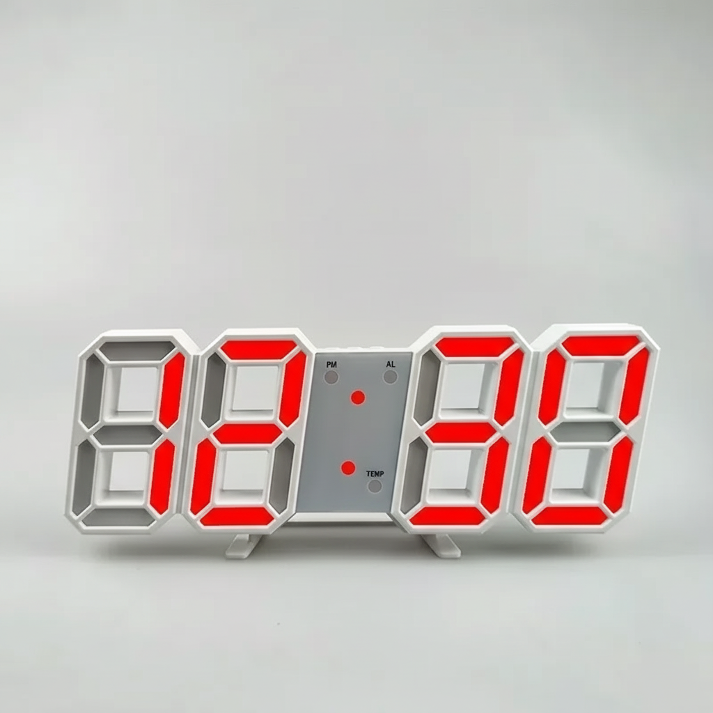 Moderne LED-Digitalwandhuhr mit großem Display Zeit Datum Temperatur