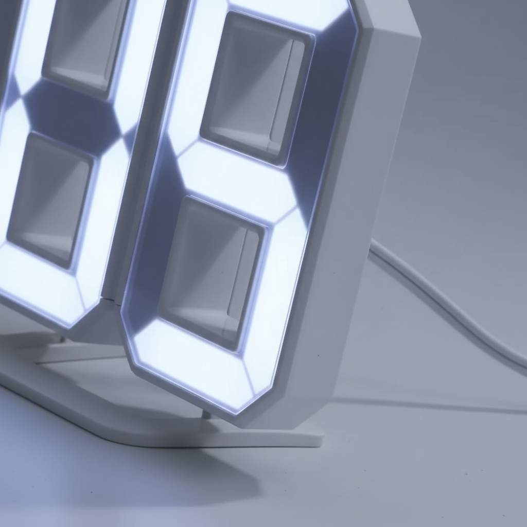 Moderne LED-Digitalwandhuhr mit großem Display Zeit Datum Temperatur