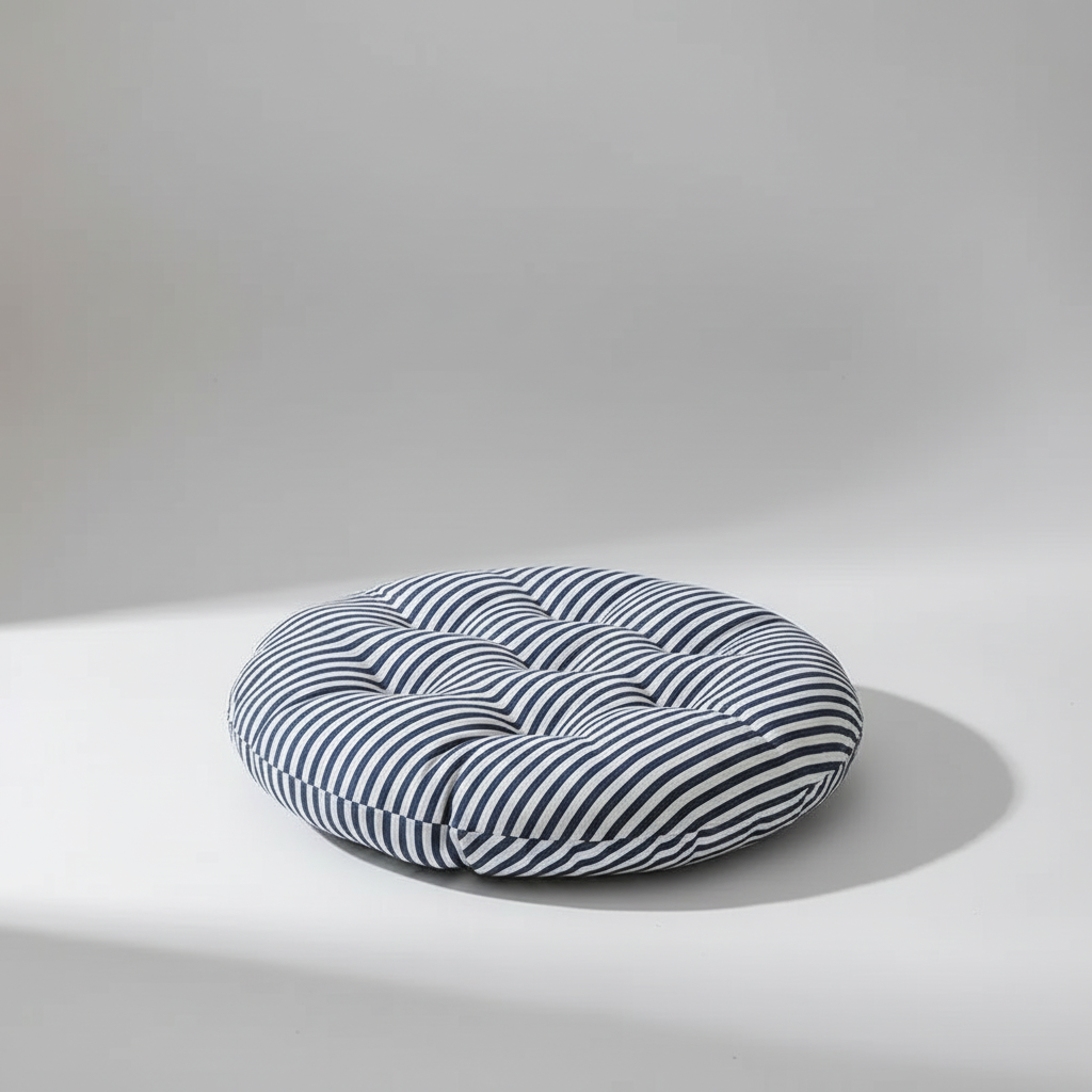 Rundes gestepptes Sitzkissen mit Polyesterfüllung für Meditation und Entspannung