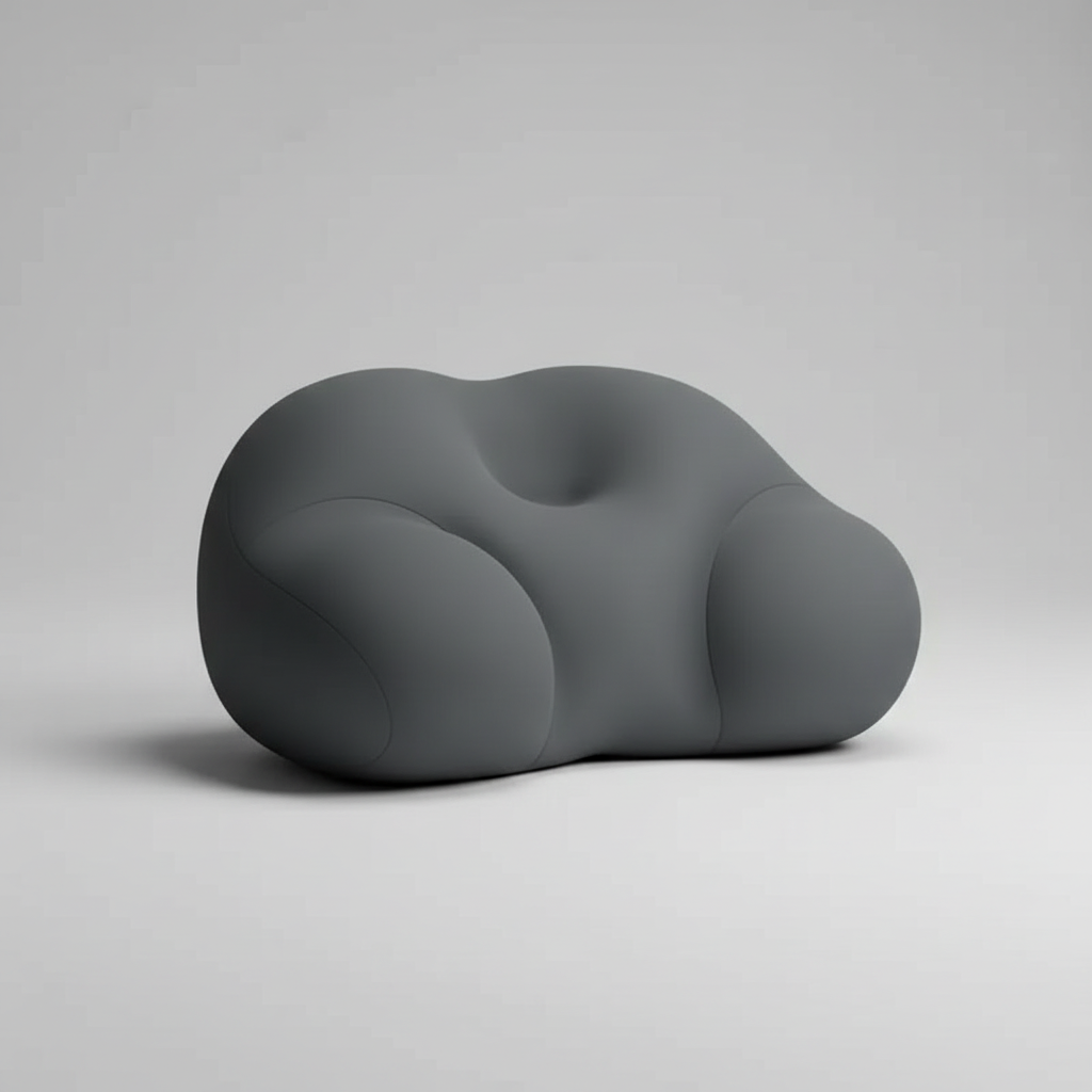 Ergonomisches Nackenkissen Eiform mit weichem Schaumstoffbezug