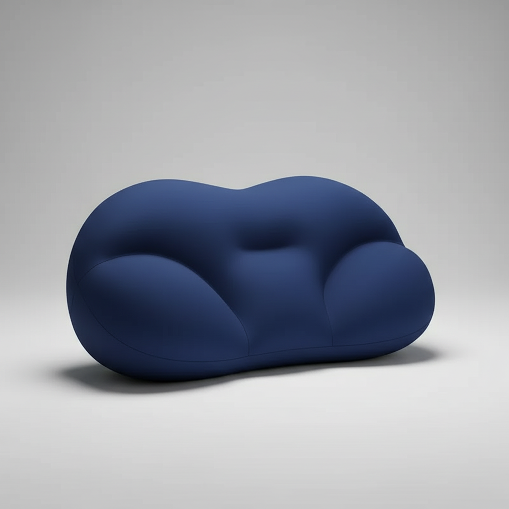 Ergonomisches Nackenkissen Eiform mit weichem Schaumstoffbezug