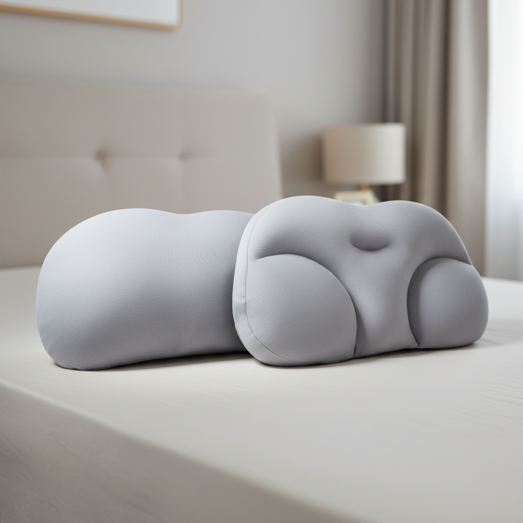 Ergonomisches Nackenkissen Eiform mit weichem Schaumstoffbezug