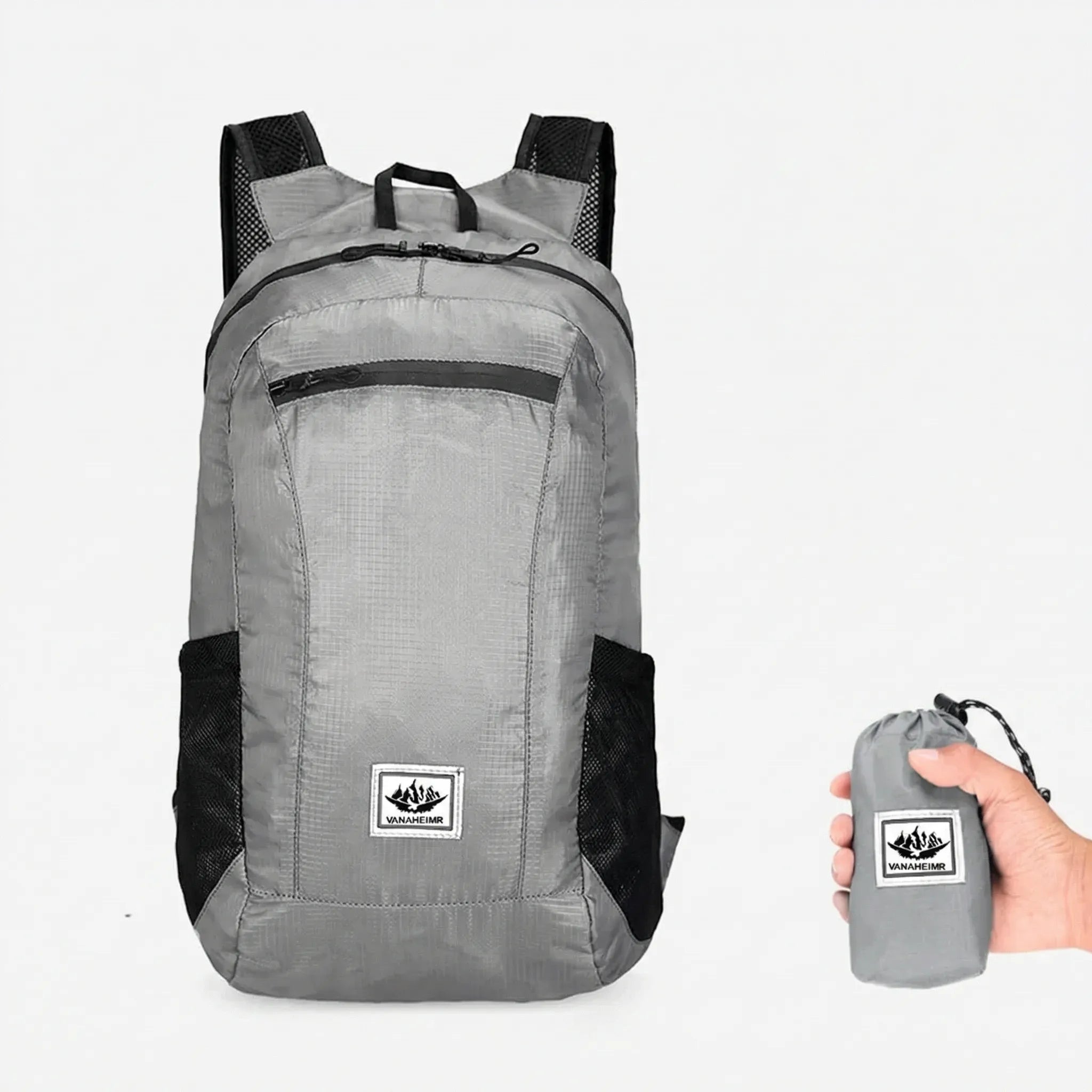Faltbarer Tagesrucksack 20L mit Ripstop-Gewebe und gepolsterten Schultergurten