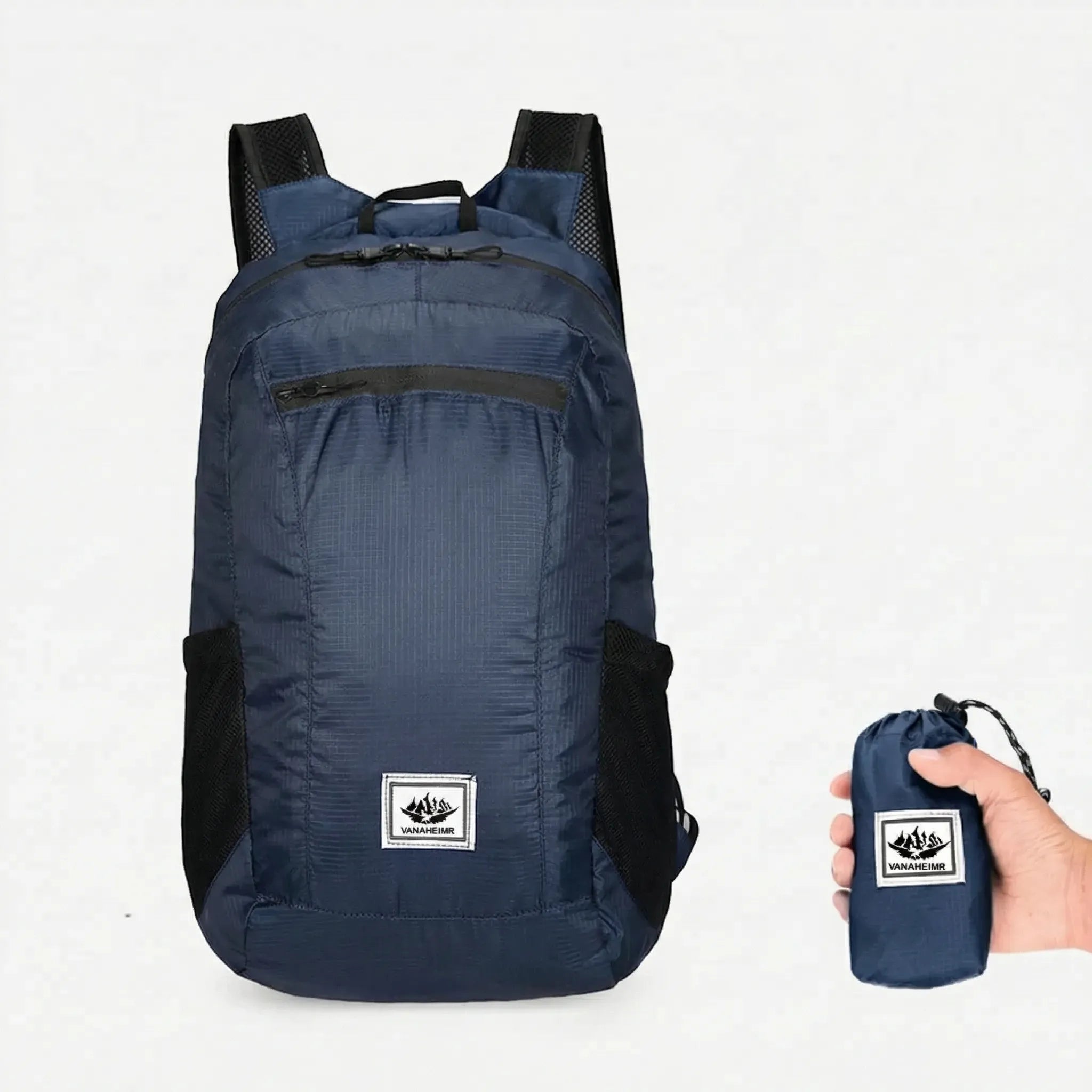 Faltbarer Tagesrucksack 20L mit Ripstop-Gewebe und gepolsterten Schultergurten
