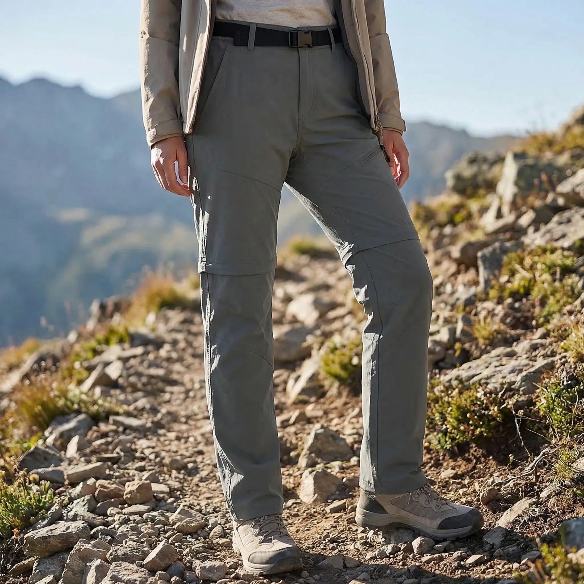 Abzippbare Damen Outdoorhose schnelltrocknend atmungsaktiv