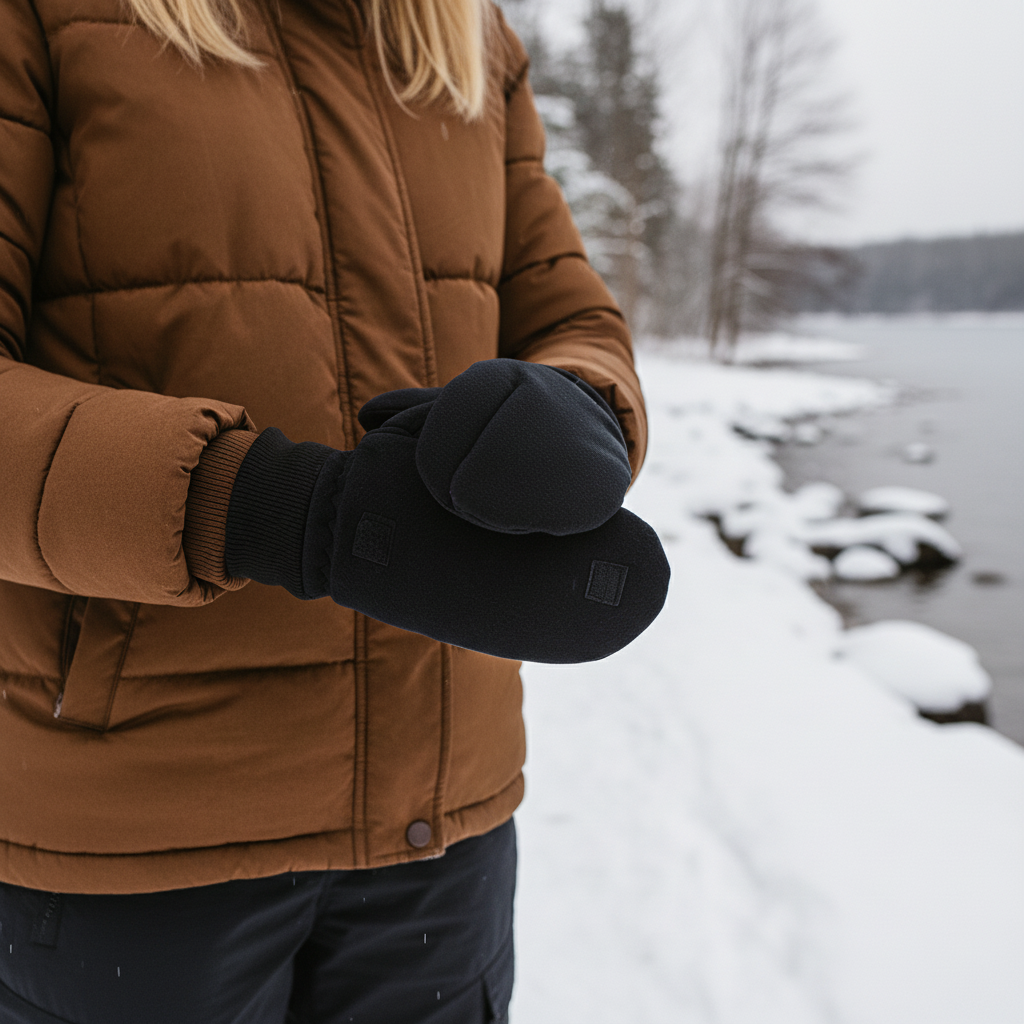 Winterhandschuhe umwandelbar mit Flipfunktion zu fingerlos windabweisend