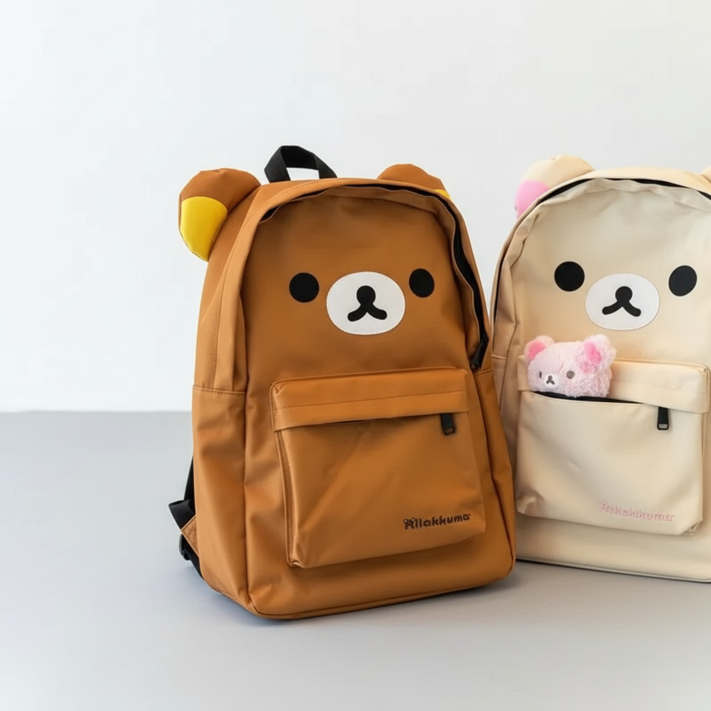Kawaii Bären-Rucksack mit geräumigem Fach und gepolsterten Riemen