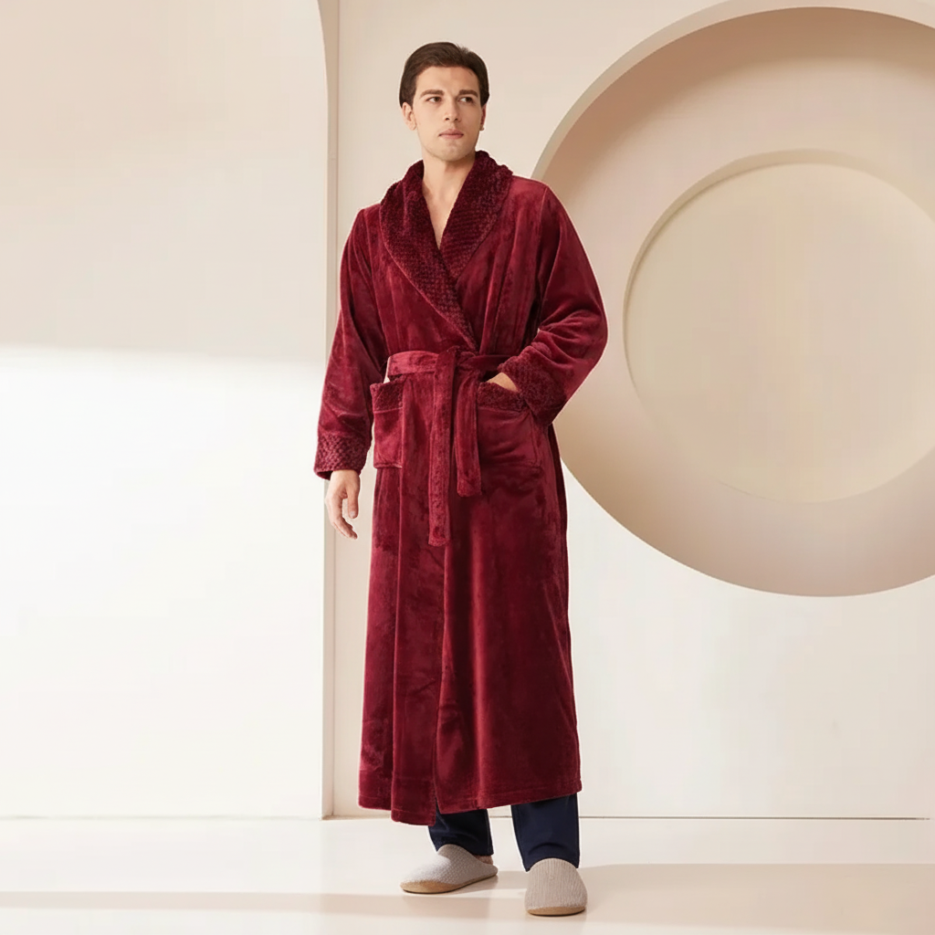 Übergroßer Flausch-Bademantel wolkenweich warm lang Unisex