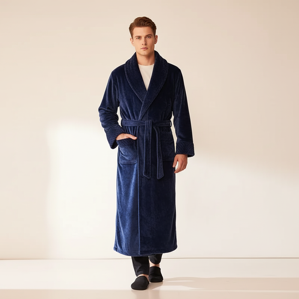 Übergroßer Flausch-Bademantel wolkenweich warm lang Unisex