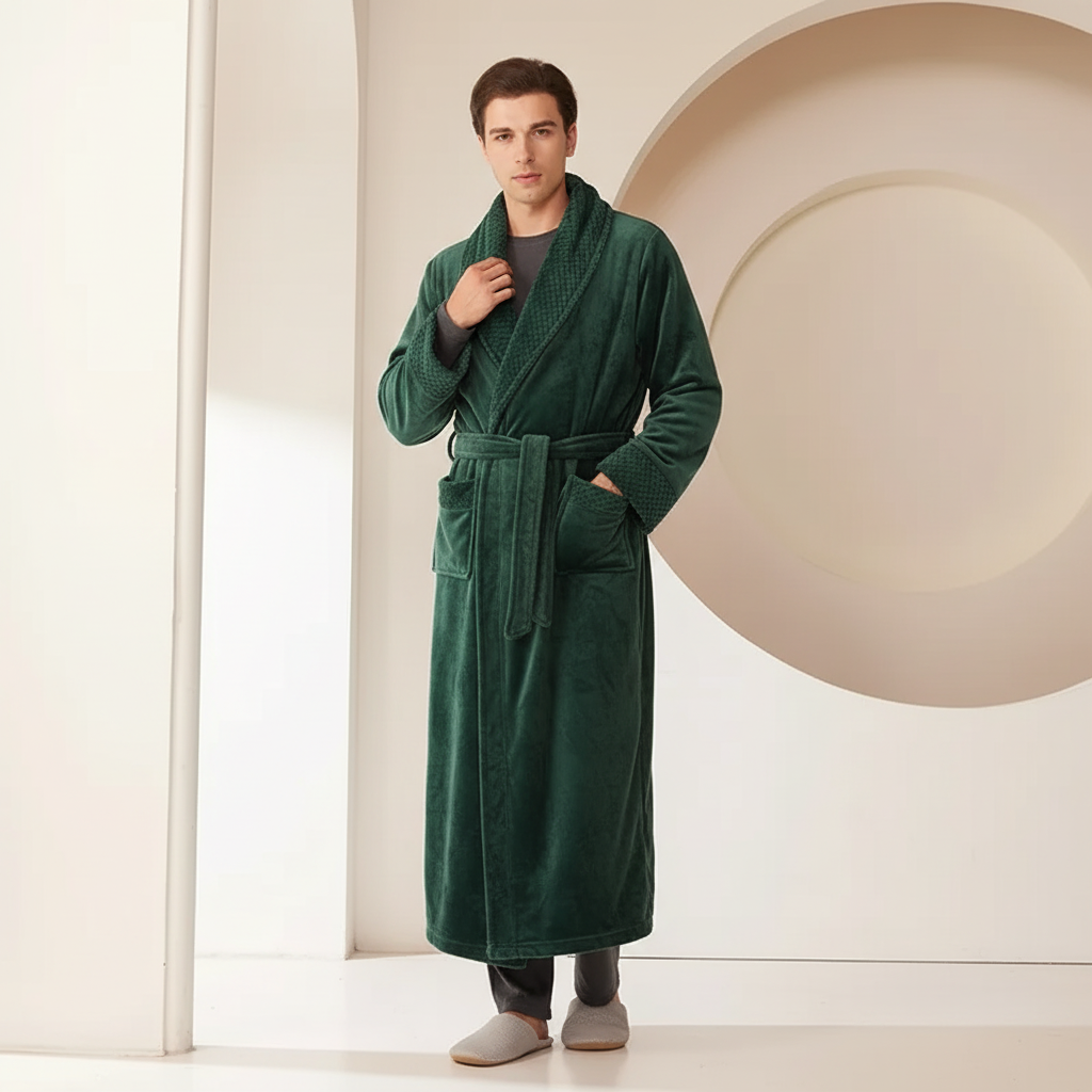 Übergroßer Flausch-Bademantel wolkenweich warm lang Unisex