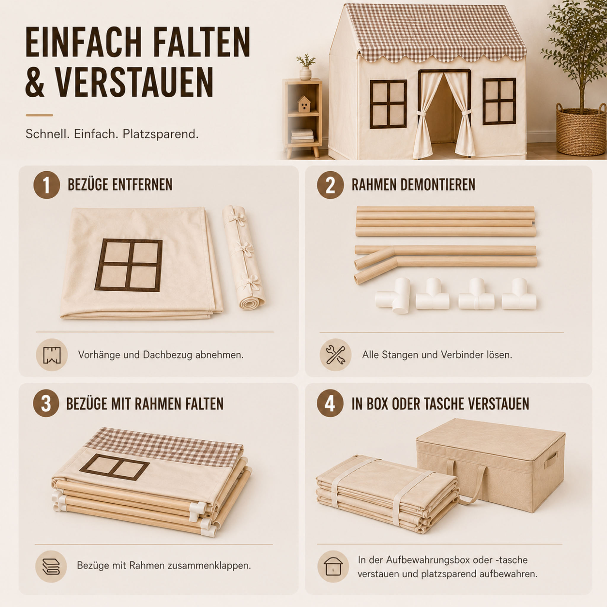 Nordspur | Cozynook Faltbares Kinder-Spielzelt
