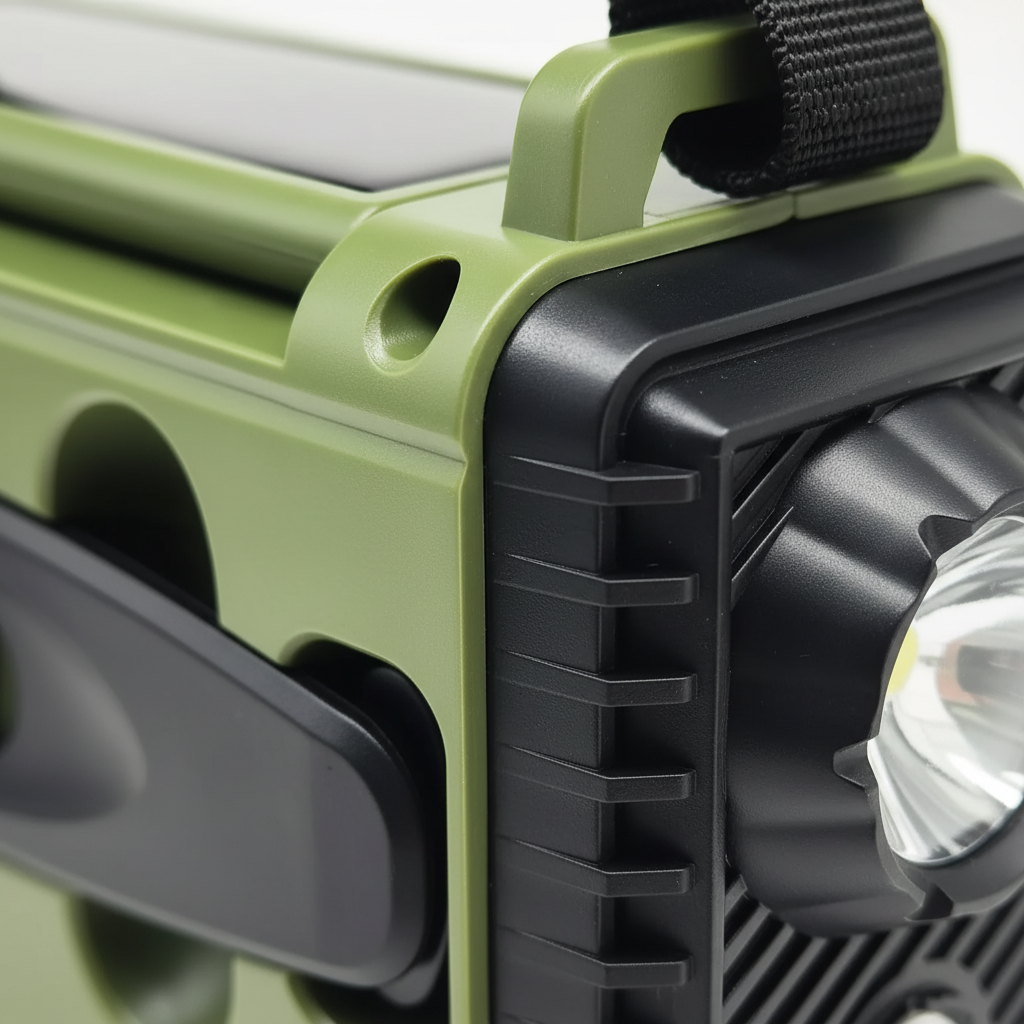 Notfallradio mit Handkurbel, Solar und Powerbank-Funktion