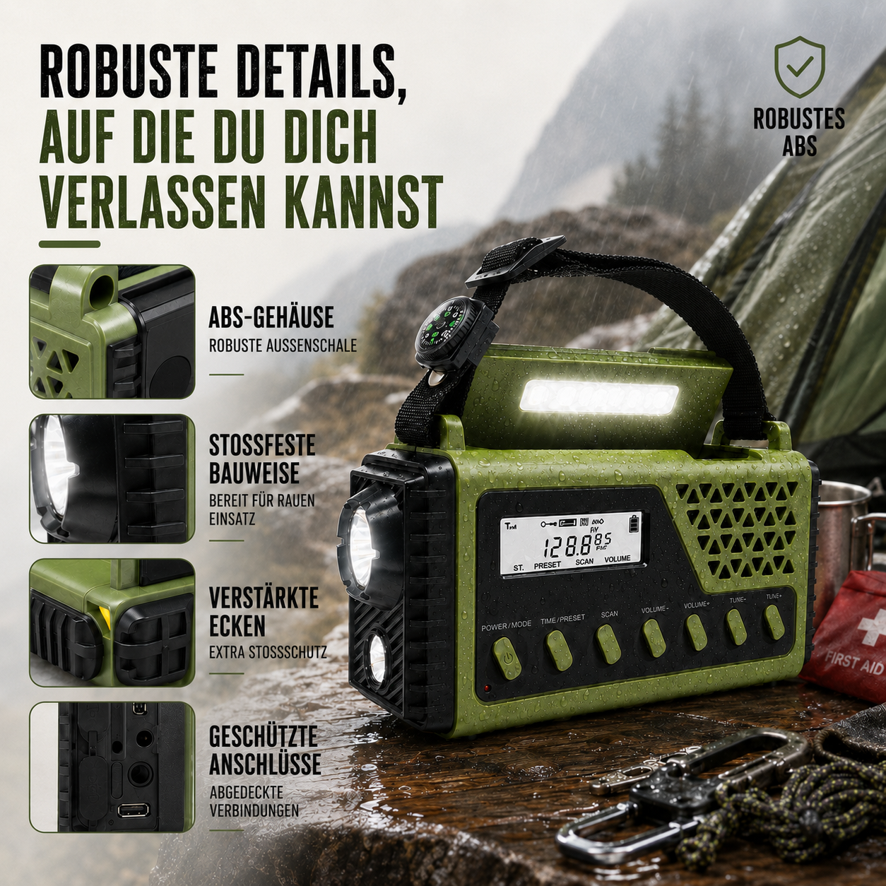 Nordspur | Crankonix Handkurbel-Notfallradio