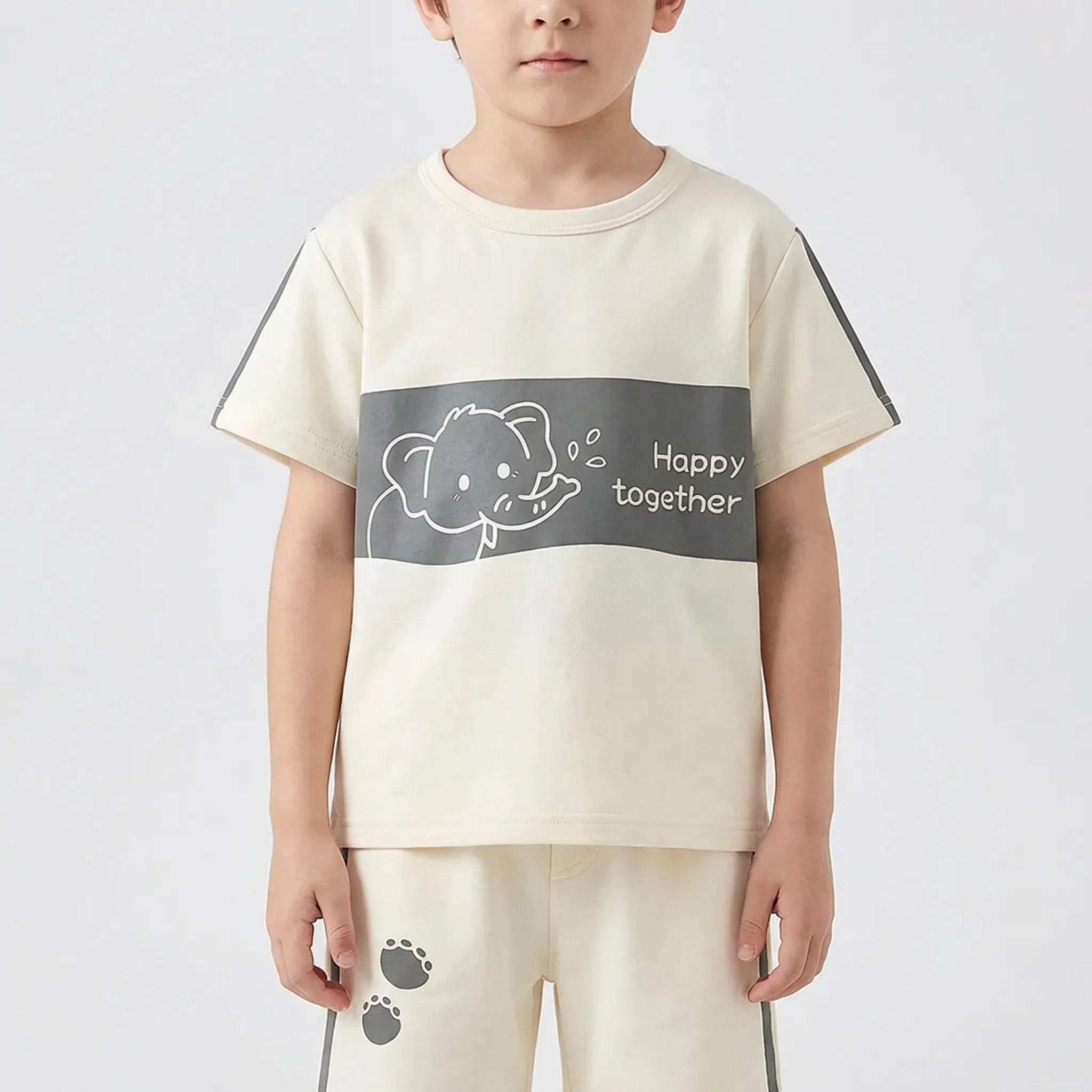 Kinder Sommer Set Kurzarm Top Shorts Cartoon Motiv Jungen Mädchen