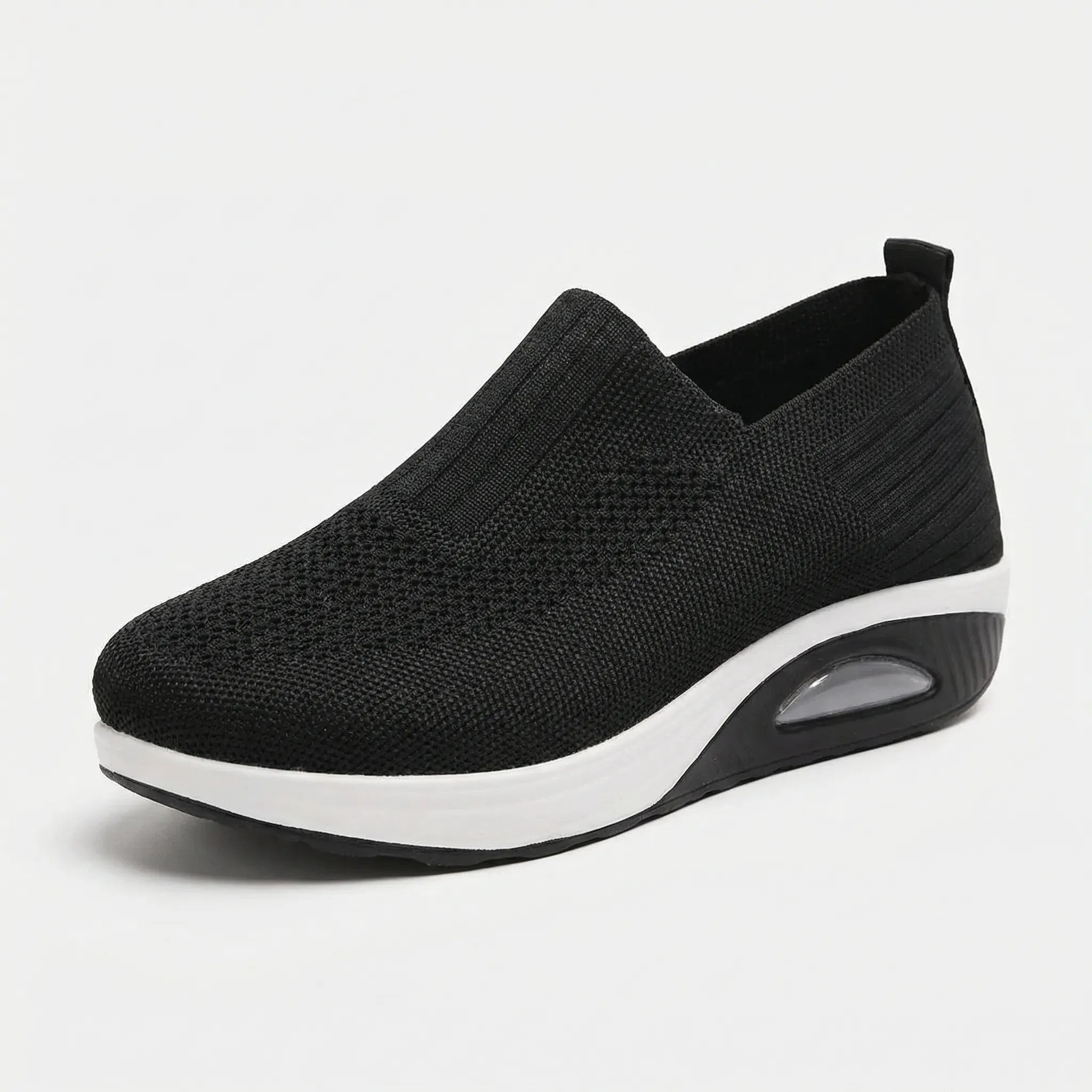 Damen-Slip-On-Keilabsatzschuh mit luftgepolsterter Sohle rutschfest