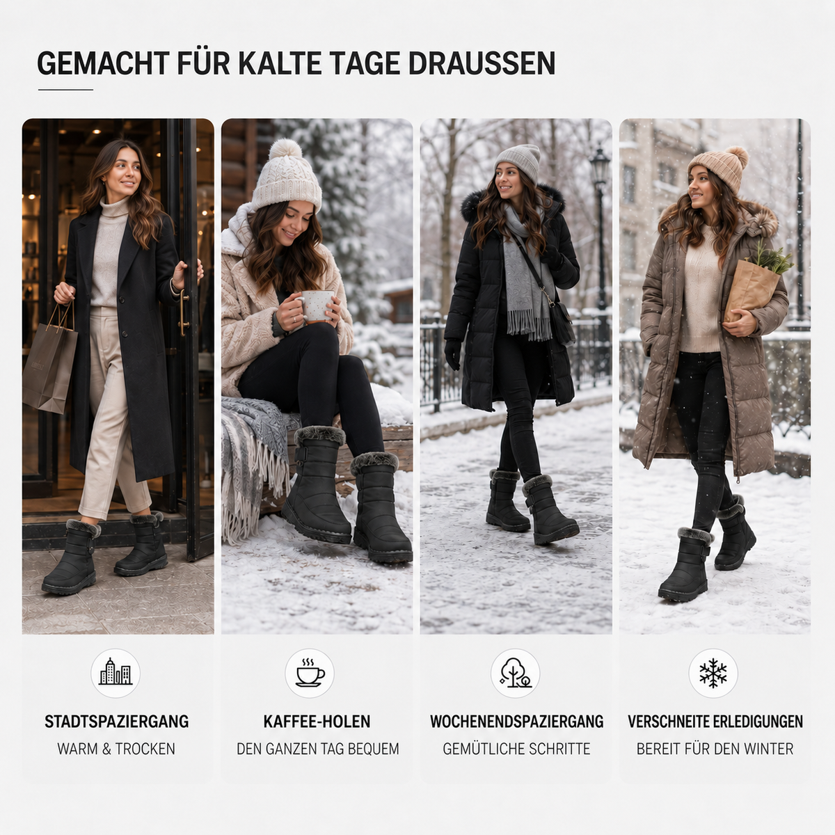 Nordspur | Damen Winterstiefel gefüttert wasserdicht