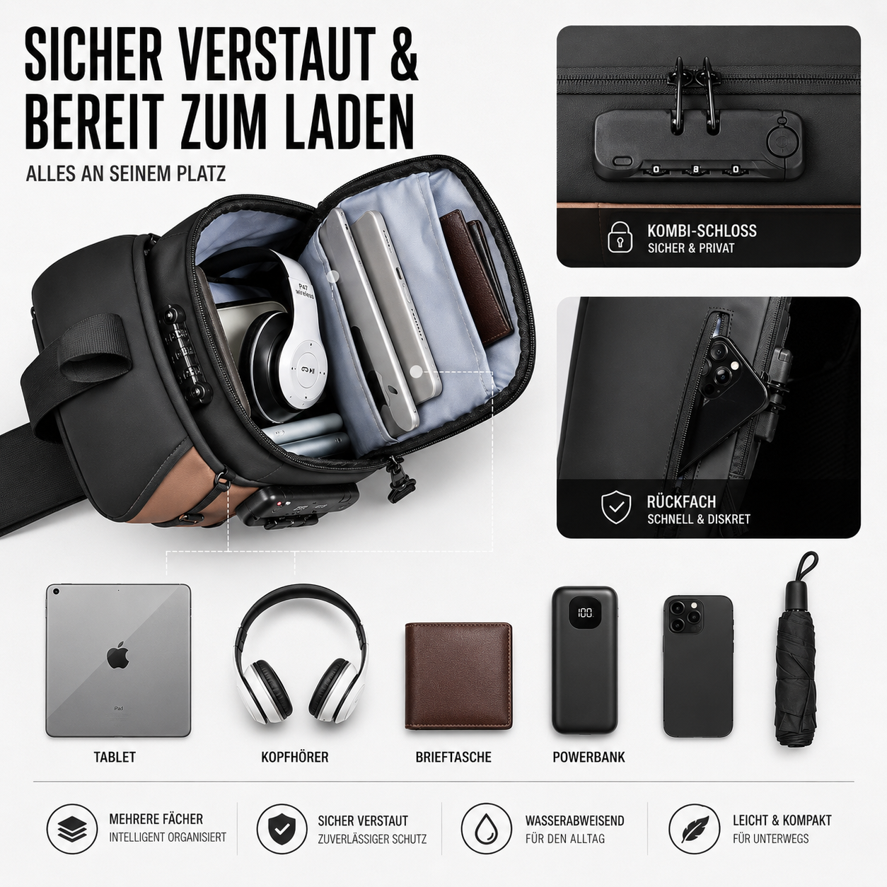 Nordspur | Diebstahlsichere Brusttasche
