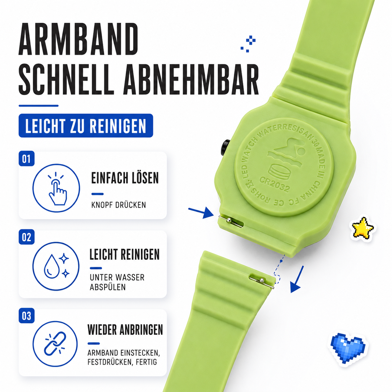 Nordspur | Digitale Silikon-Kinderuhr