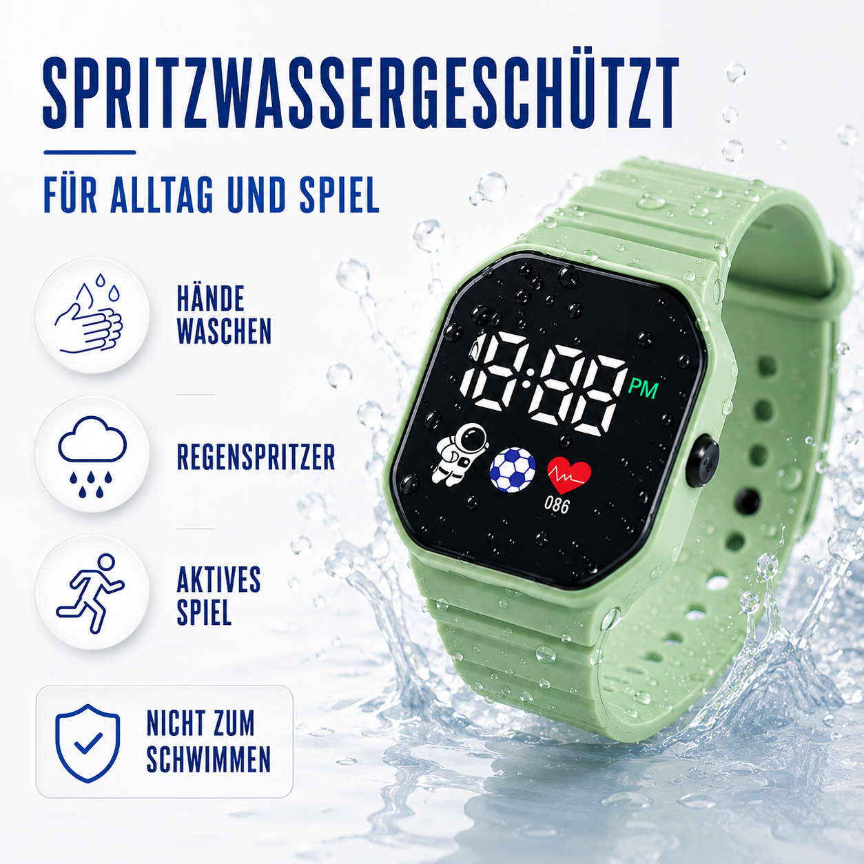 Nordspur | Digitale Silikon-Kinderuhr