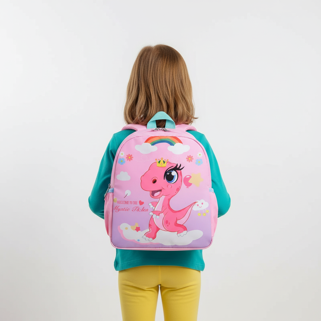 Dinosaurier Kinderrucksack mit Cartoon-Druck leicht gepolstert
