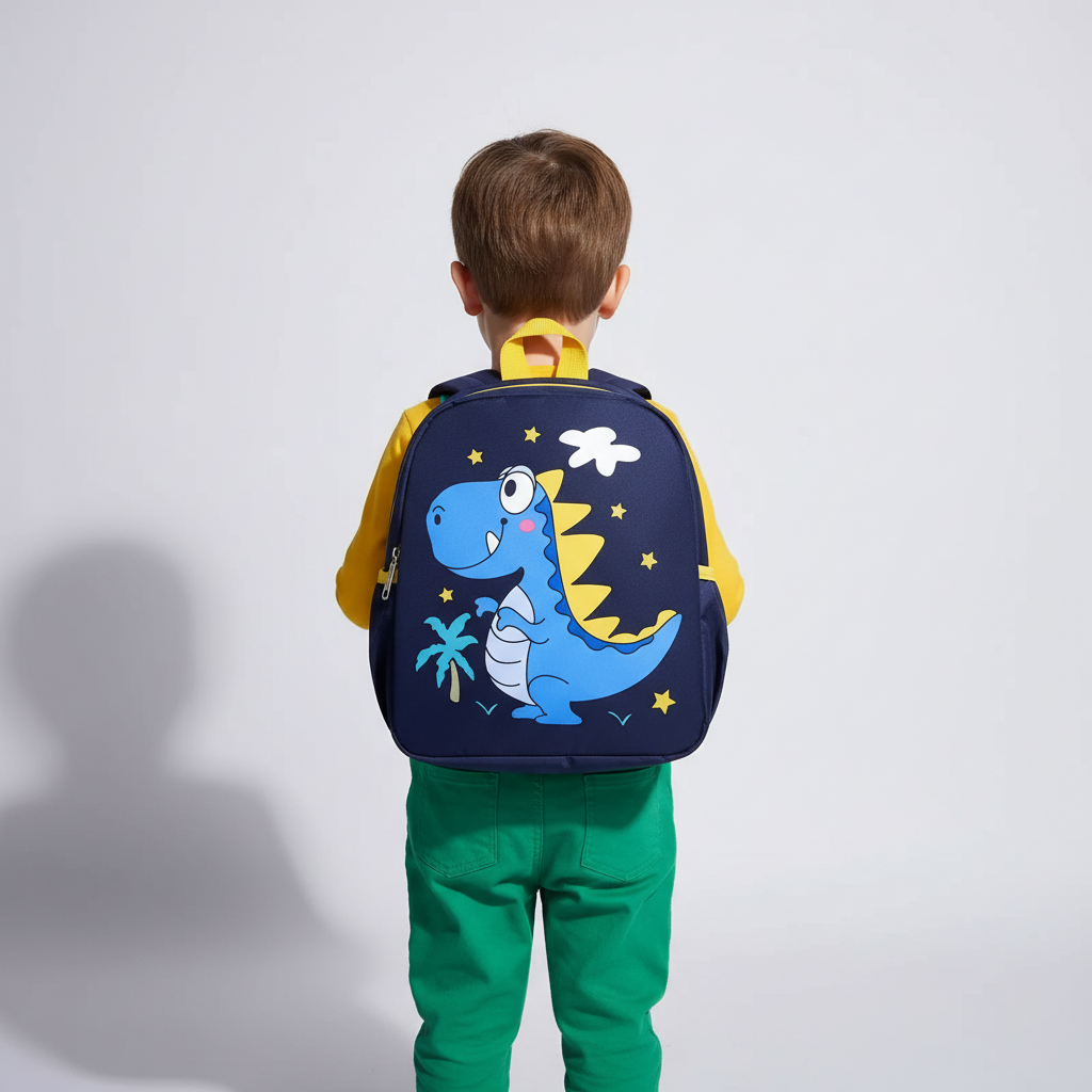 Dinosaurier Kinderrucksack mit Cartoon-Druck leicht gepolstert