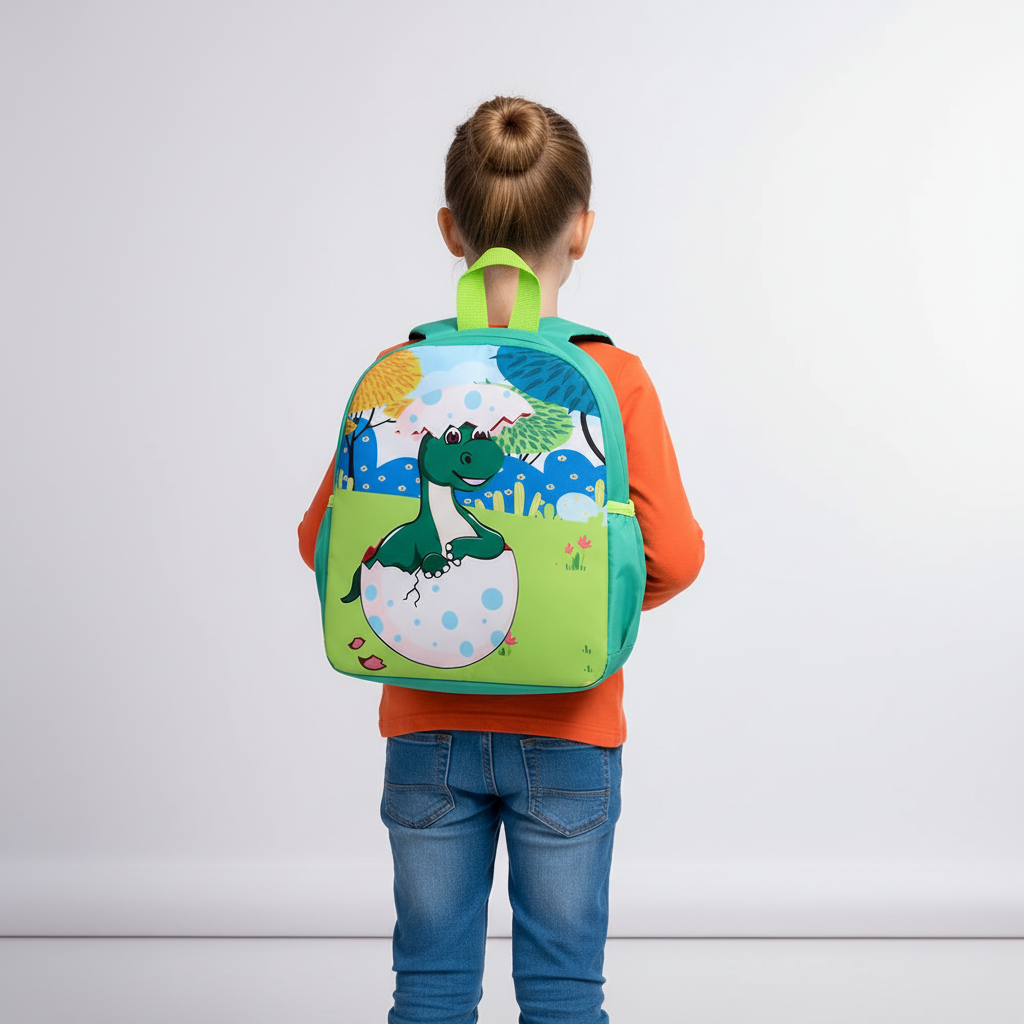 Dinosaurier Kinderrucksack mit Cartoon-Druck leicht gepolstert