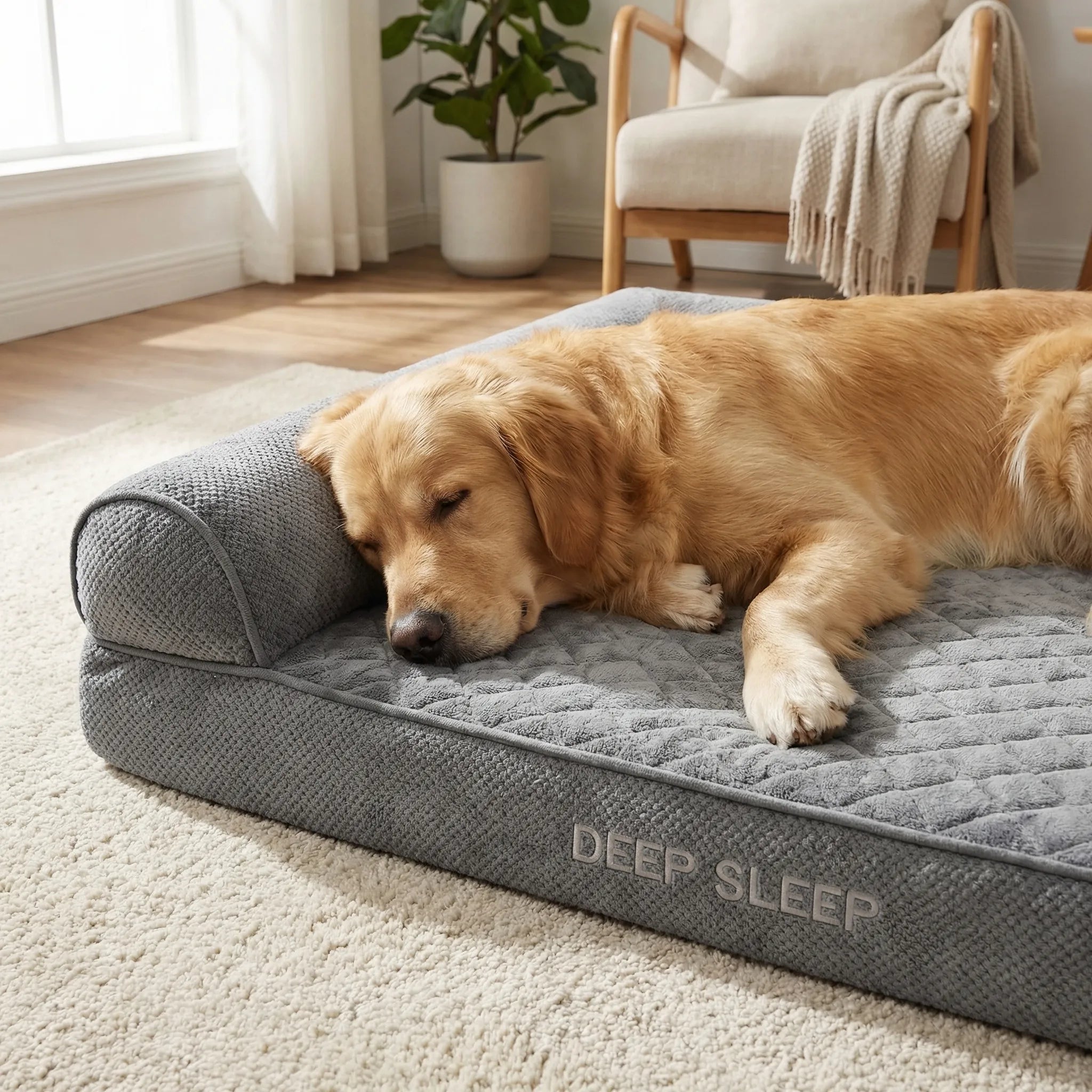 Orthopädisches Hundebett Sofastil für große Hunde mit Memory-Schaum