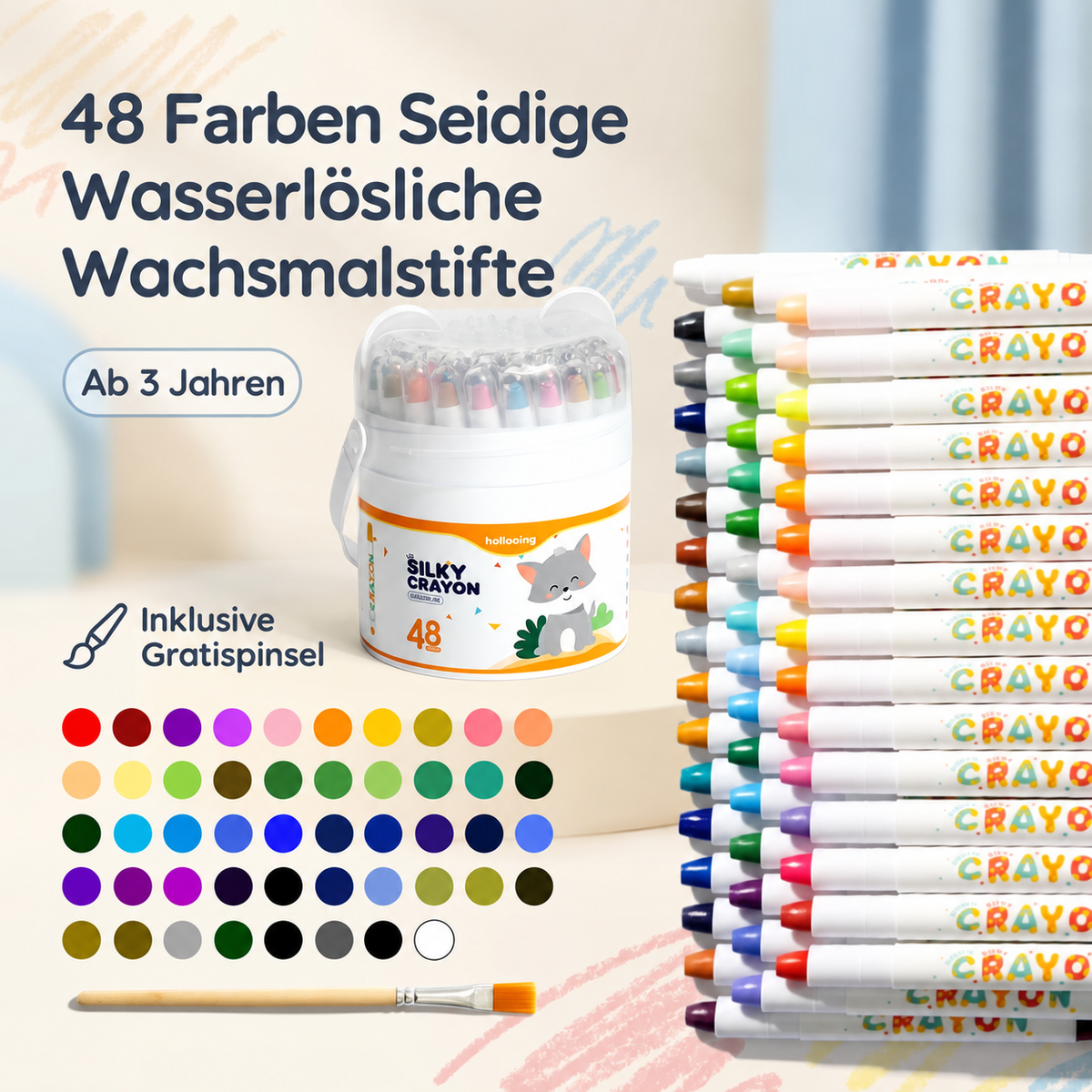 Nordspur | Drehbare Buntstifte für Kinder