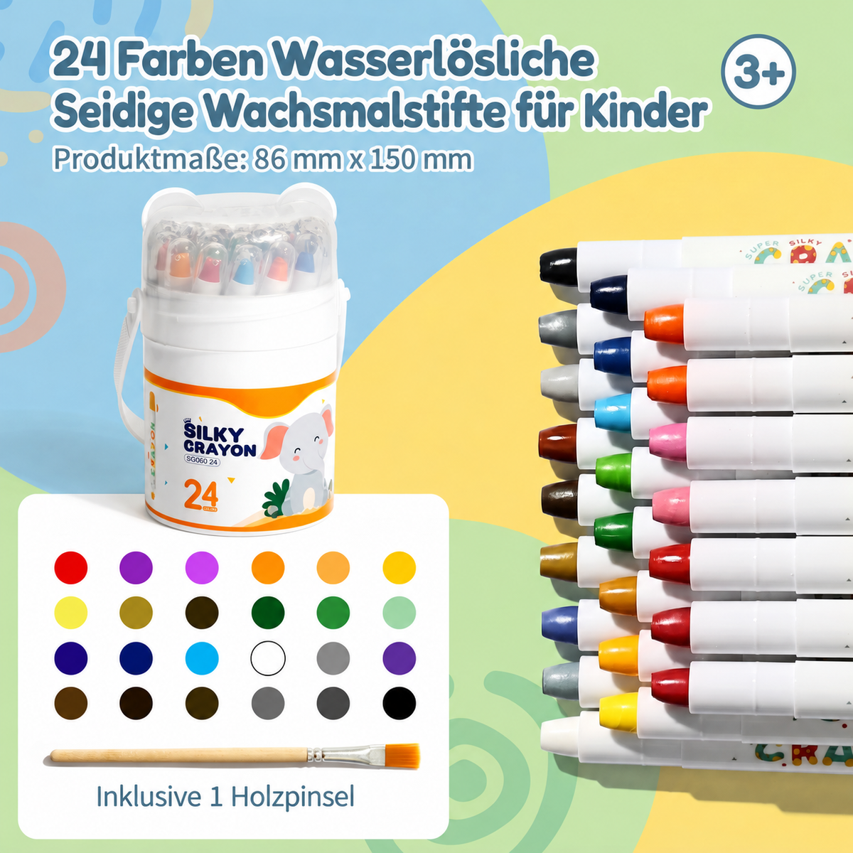 Nordspur | Drehbare Buntstifte für Kinder