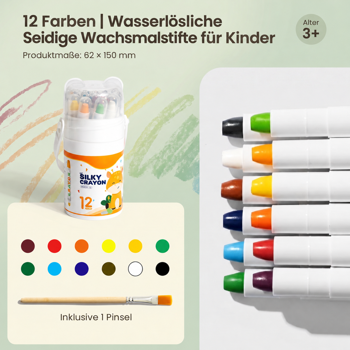 Nordspur | Drehbare Buntstifte für Kinder
