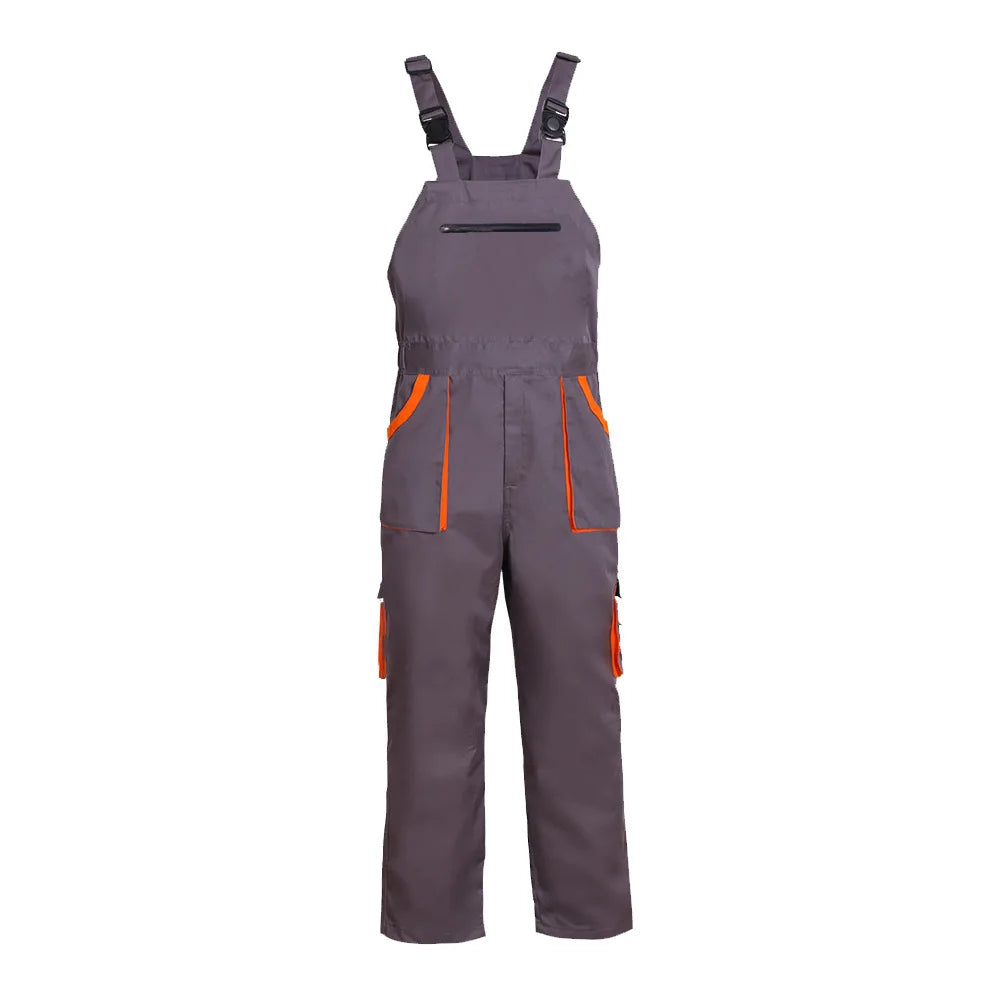 Arbeitslatzhose ärmellos mit Latzfront Cargo-Taschen Webstoff