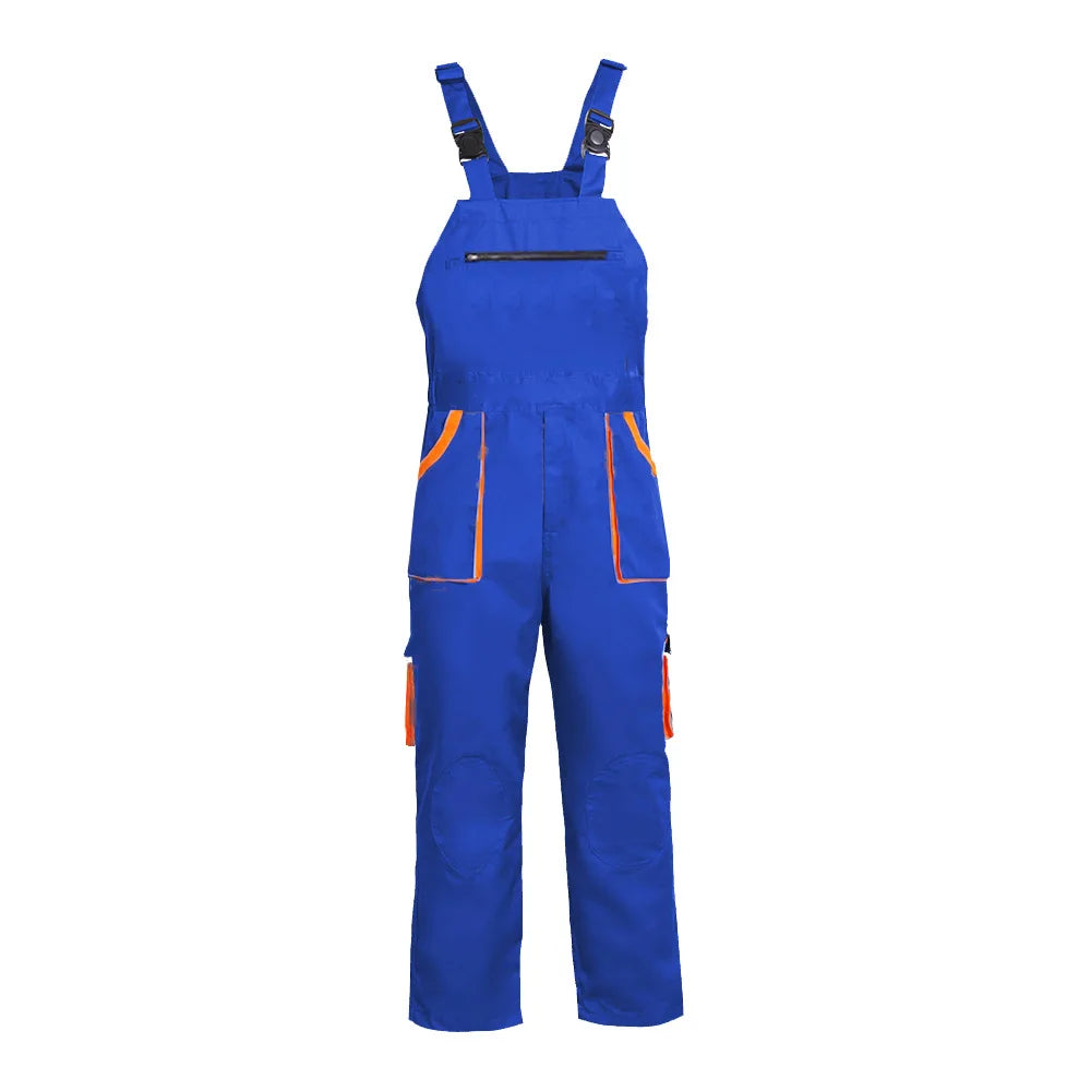Arbeitslatzhose ärmellos mit Latzfront Cargo-Taschen Webstoff
