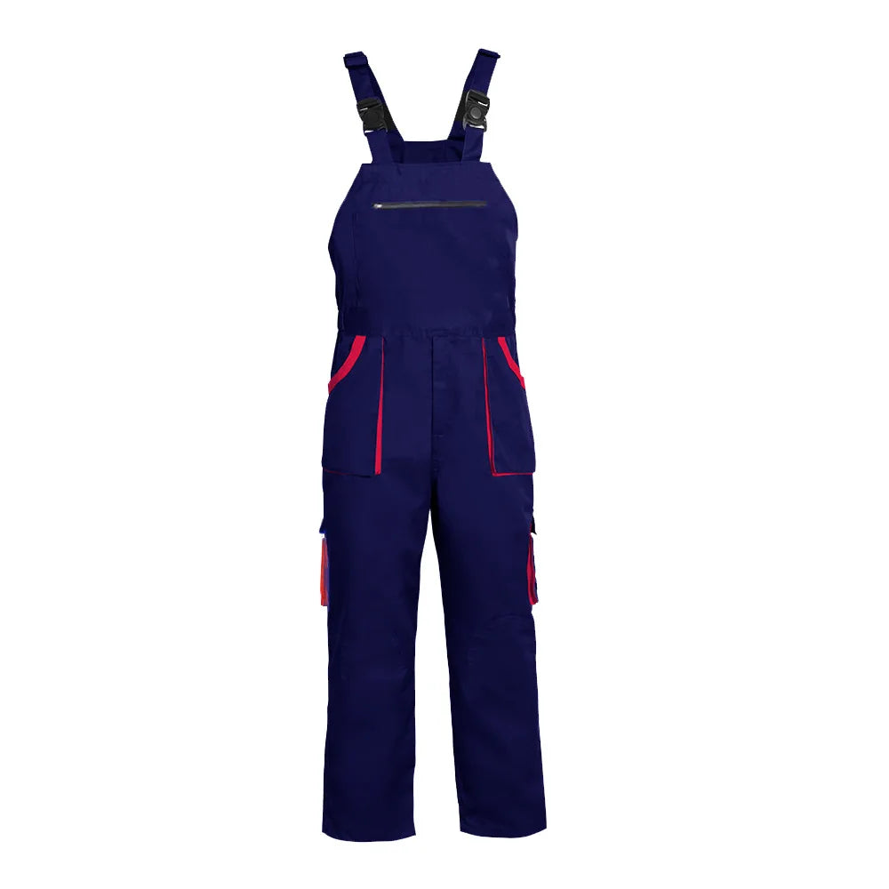 Arbeitslatzhose ärmellos mit Latzfront Cargo-Taschen Webstoff