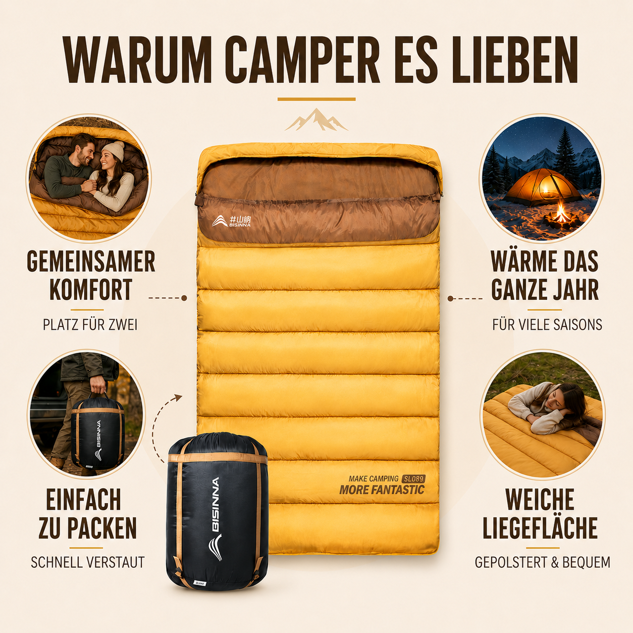 Nordspur | Duosleep Doppel-Schlafsack im Deckenstil