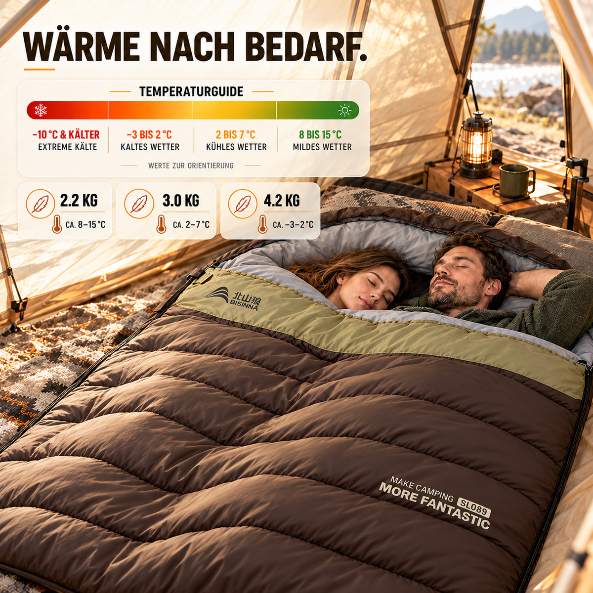 Nordspur | Duosleep Doppel-Schlafsack im Deckenstil
