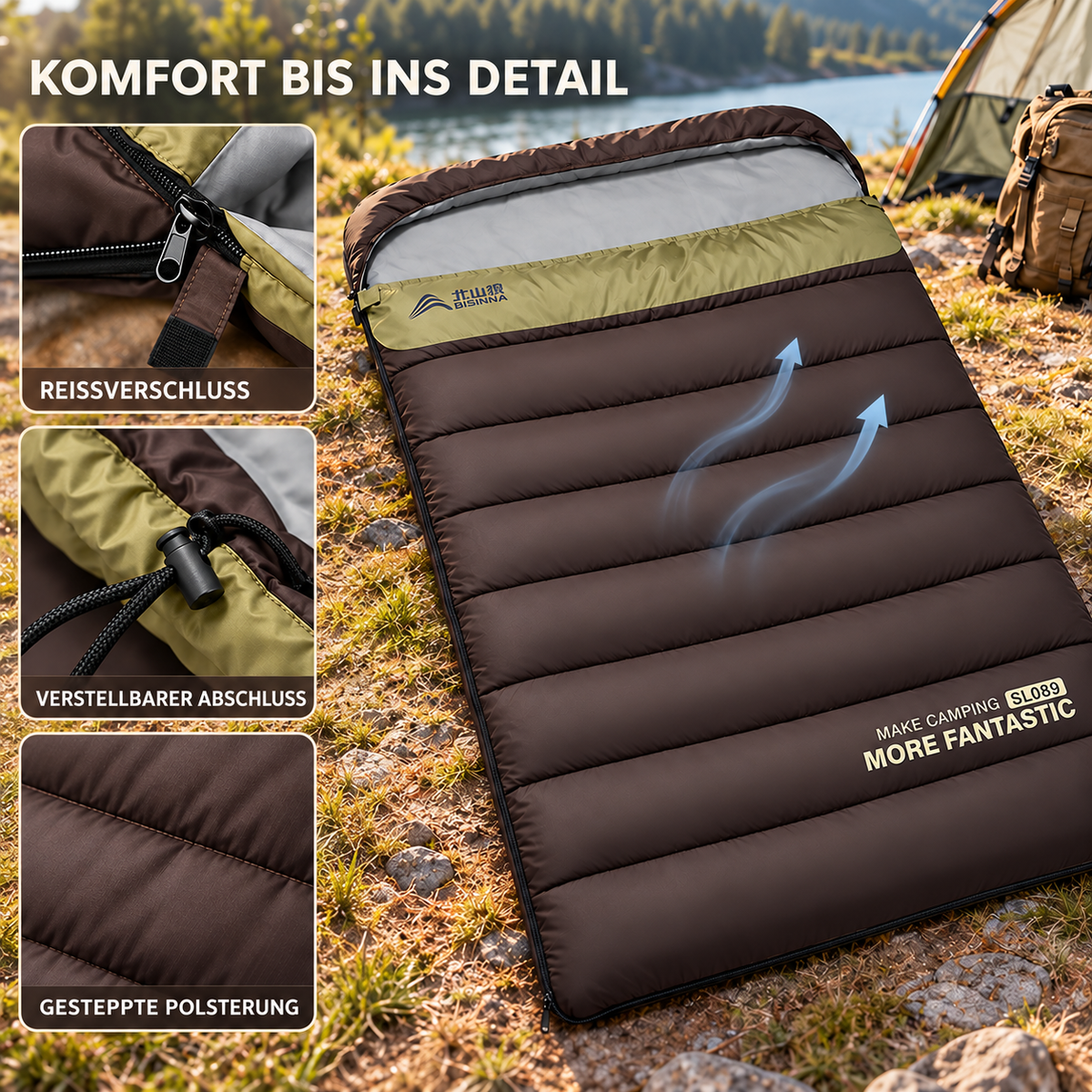 Nordspur | Duosleep Doppel-Schlafsack im Deckenstil