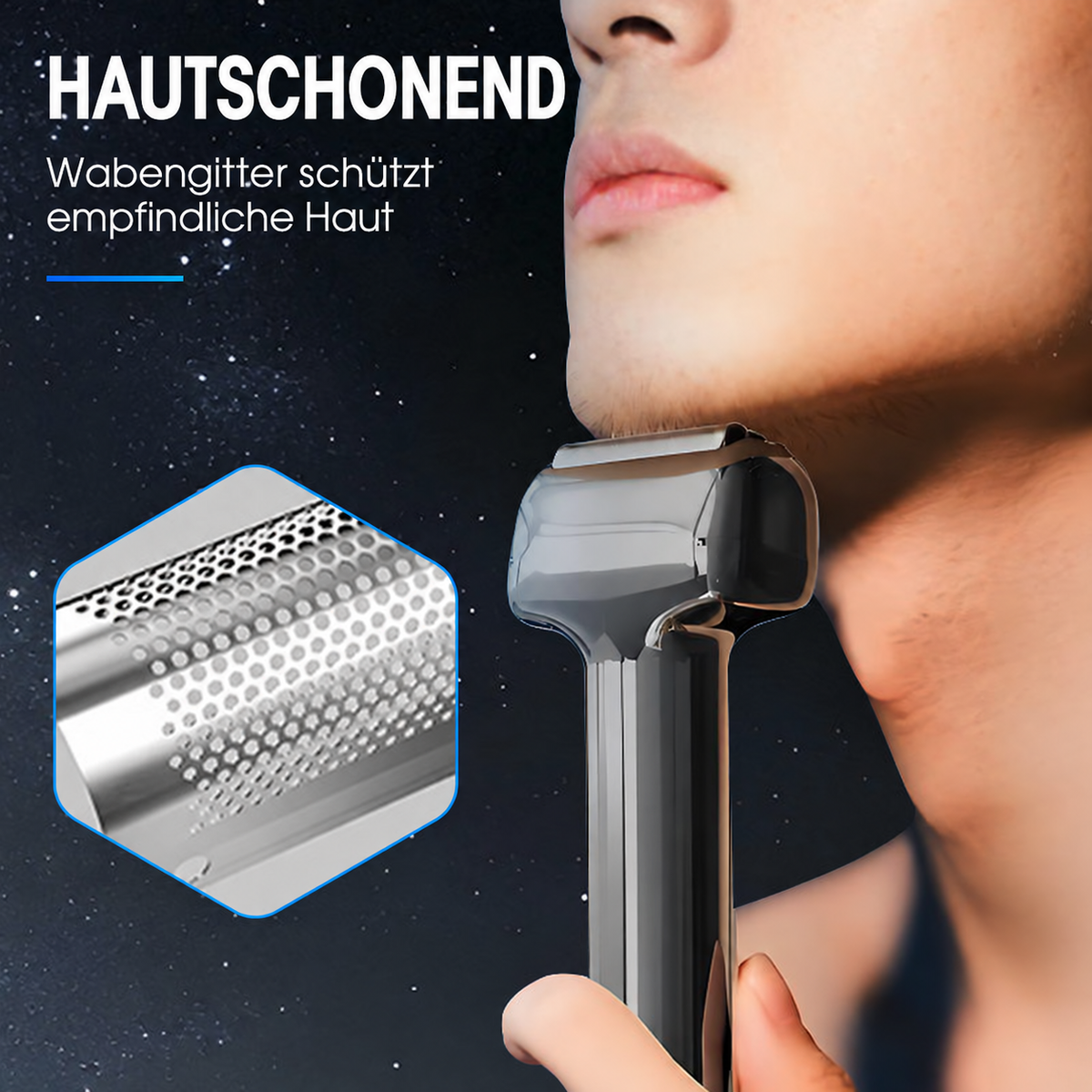 Nordspur | Wiederaufladbarer Folien-Elektrorasierer für Herren – Sanft, Tragbar, Leise