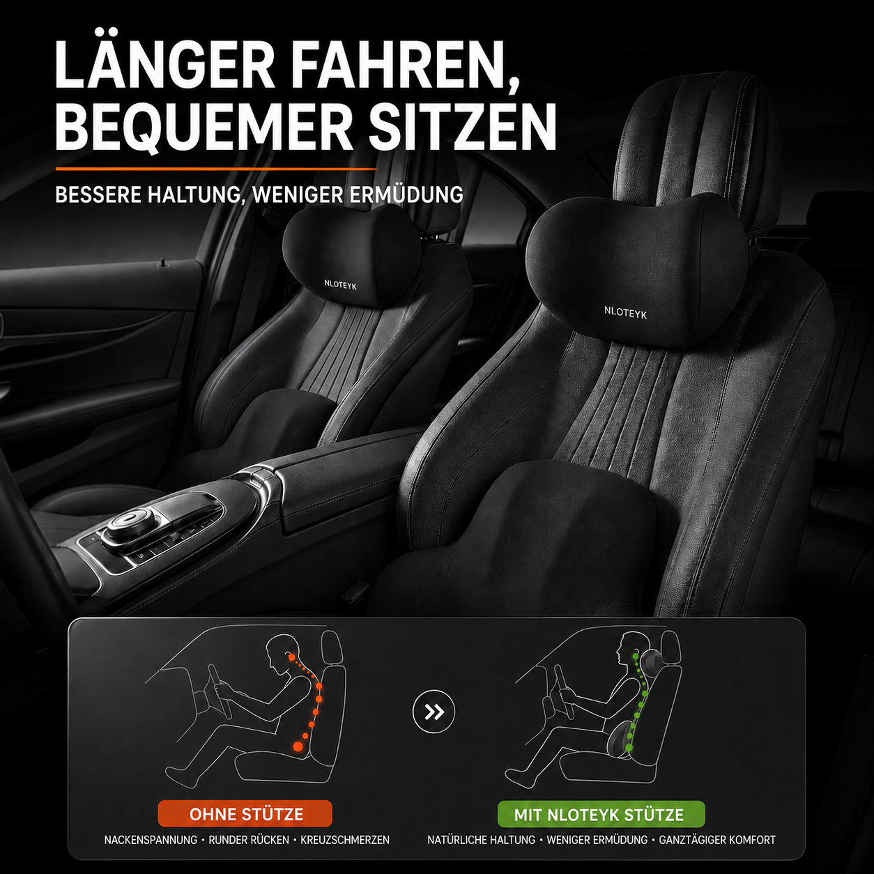 Nordspur | ErgoLuma Nackenstützkissen mit Memory Foam