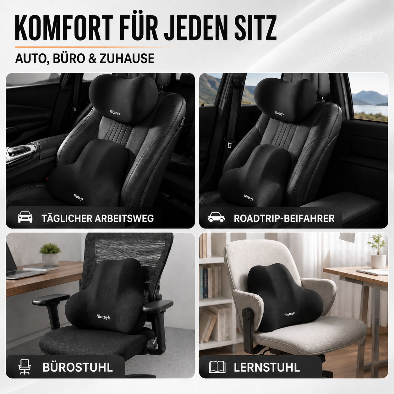 Nordspur | ErgoLuma Nackenstützkissen mit Memory Foam