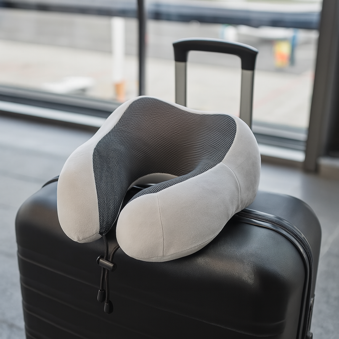 Ergonomisches U-förmiges Nackenkissen mit Memory-Foam