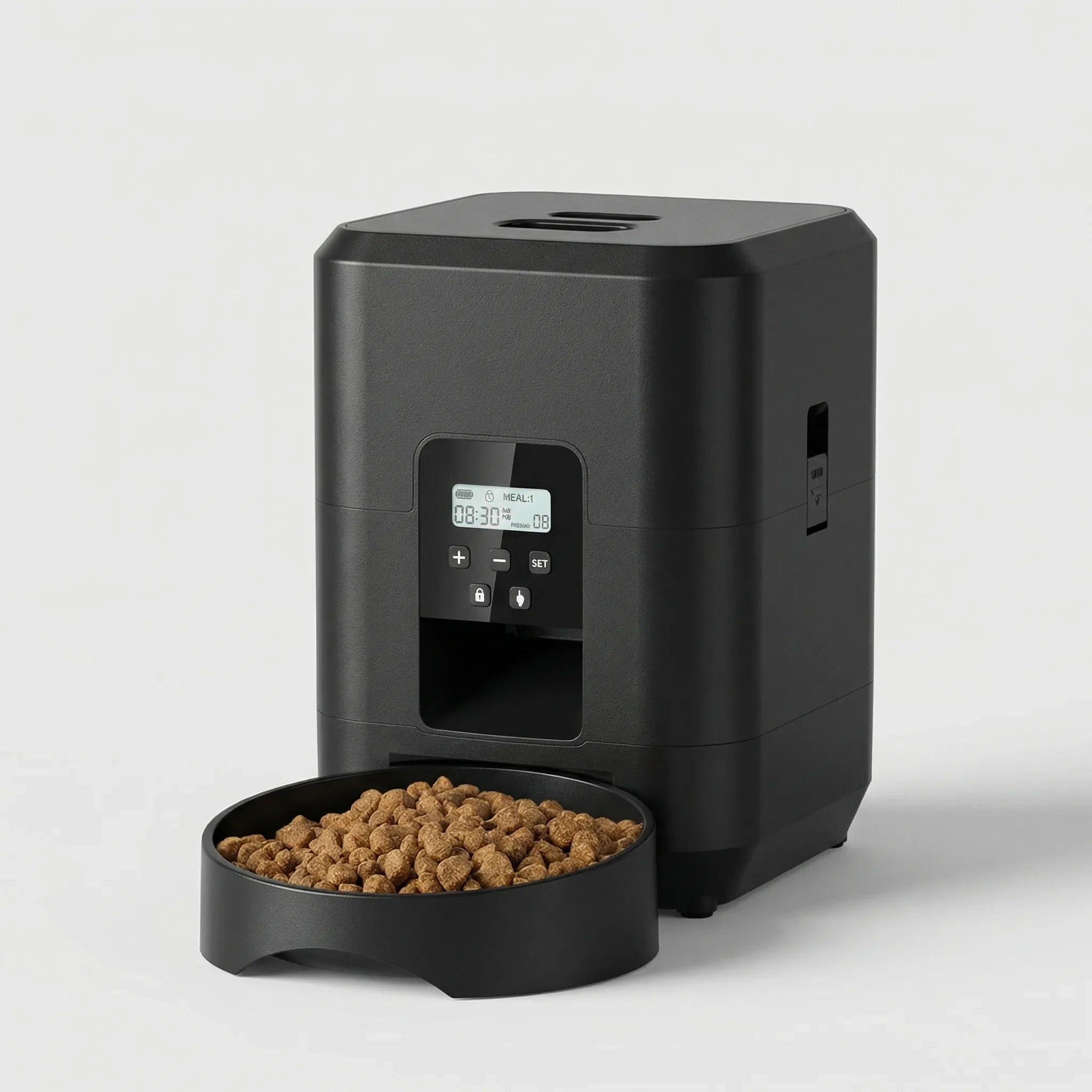 Automatischer Futterspender für Haustiere mit Zeitschaltuhr und Portionskontrolle