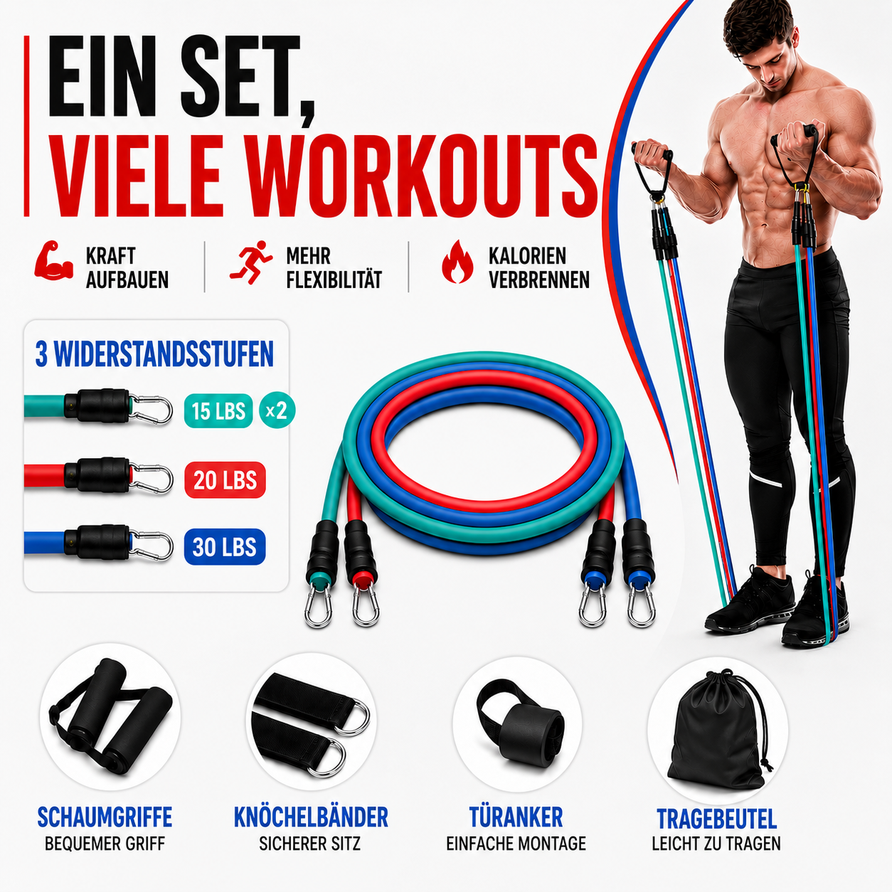 Nordspur | Flexari Tubulares Widerstandsband-Set